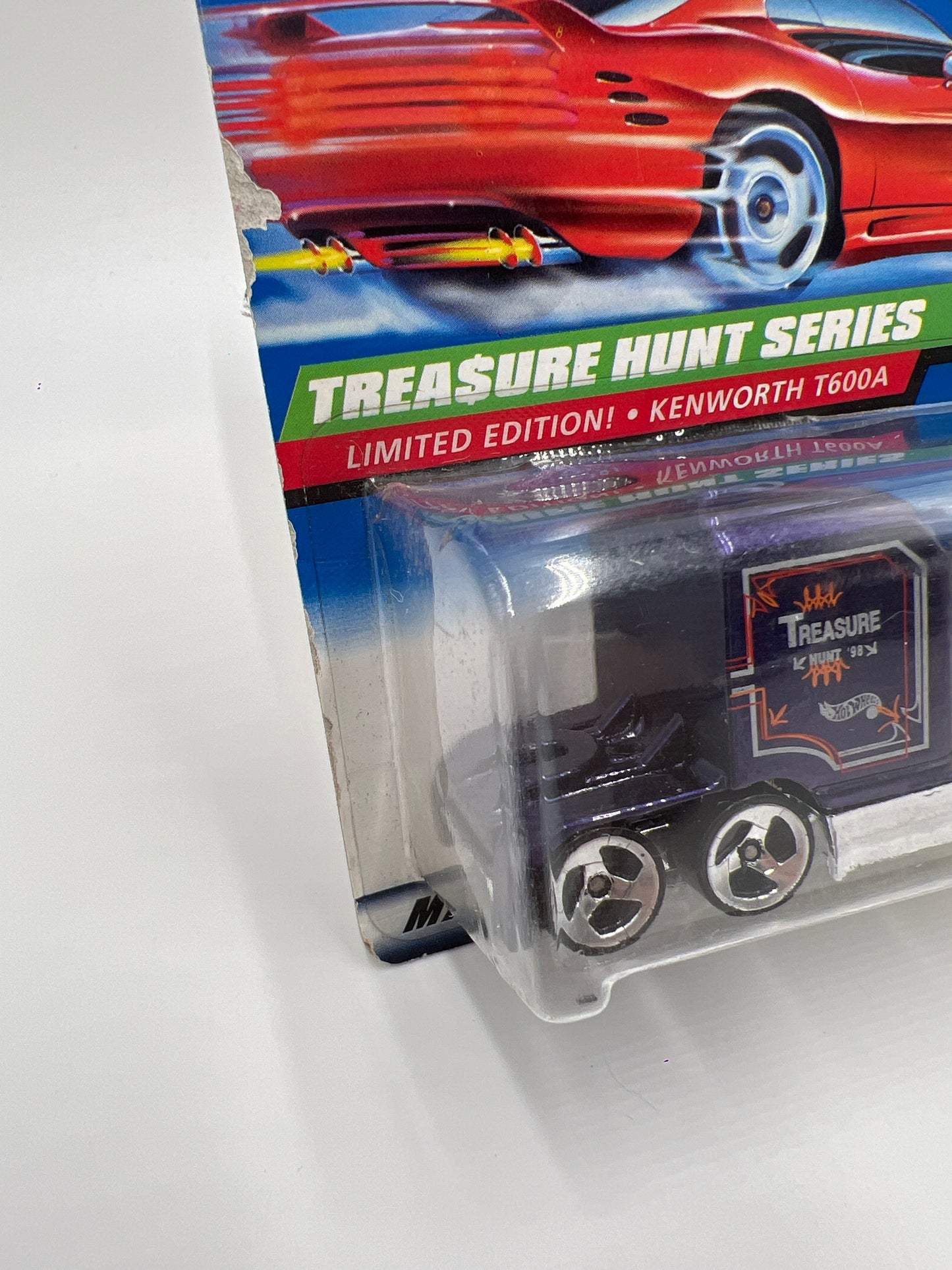 1998 Hot Wheels Treasure Hunt #751 Kenworth T600A Purple Card Not Perfect 282A