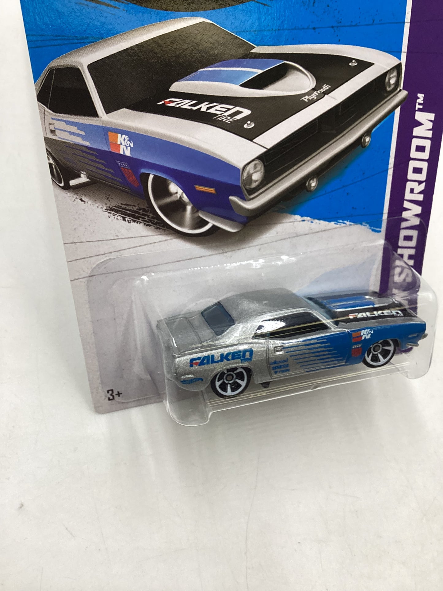 2013 Hot Wheels #247 70 Plymouth AAR Cuda Falken Silver 41C