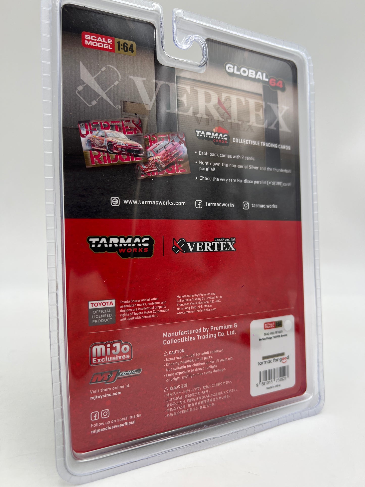 Tarmac Works Mijo Exclusives #80 CHASE VERTEX Ridge TE3005 Soarer W/Trading Cards