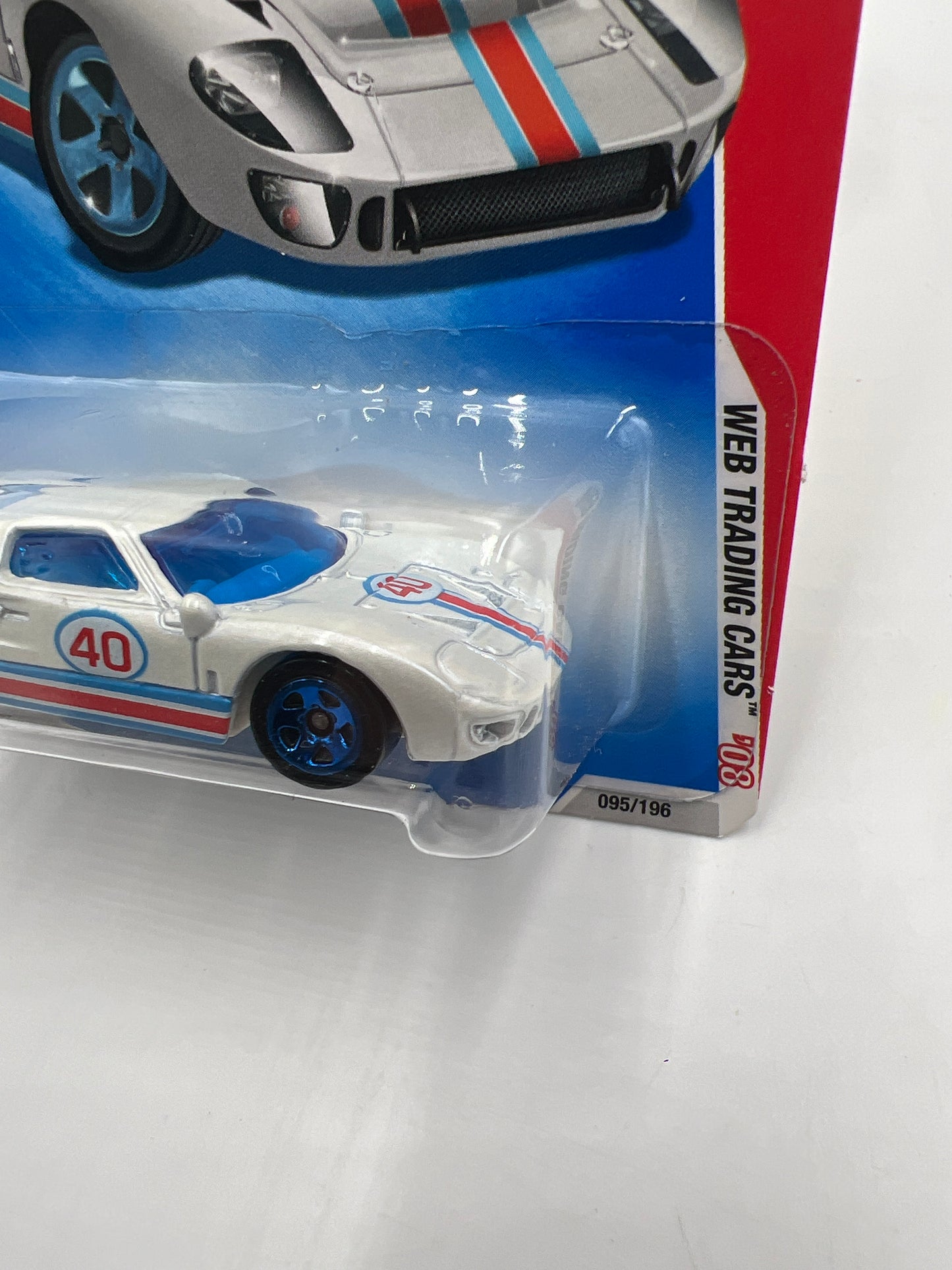 2008 Hot Wheels Web Trading Cars #95 Ford GT40 White 25E