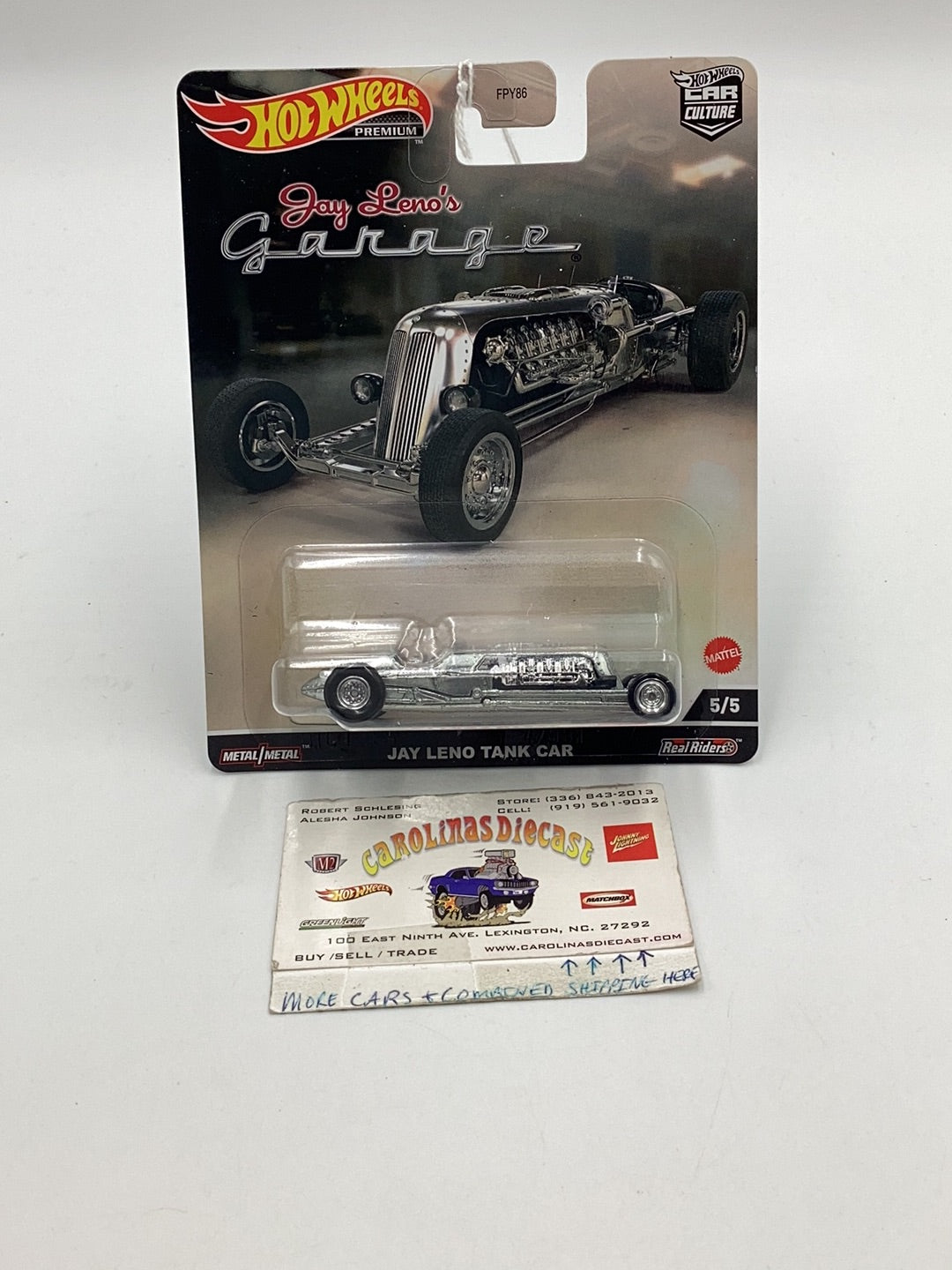 Hot Wheels Jay Leno’s Garage Jay Leno Tank Car 5/5 252H