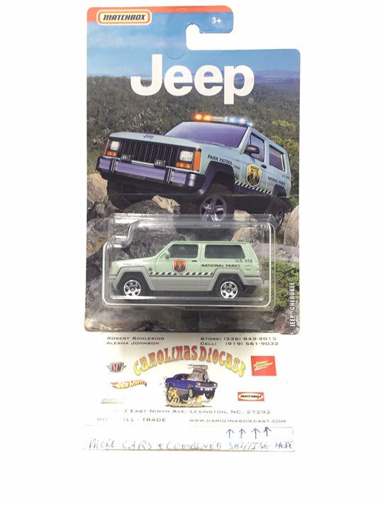 2019 matchbox Jeep Cherokee National Parks T1