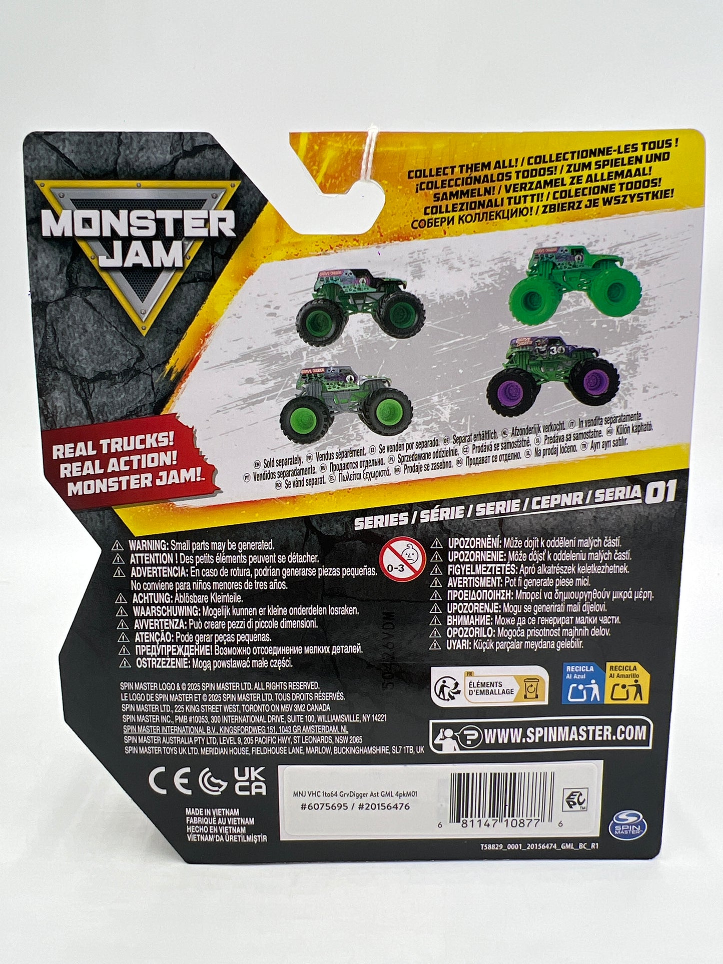 Monster Jam Series 1 Grave Digger 30th Anniversary Purple 132D
