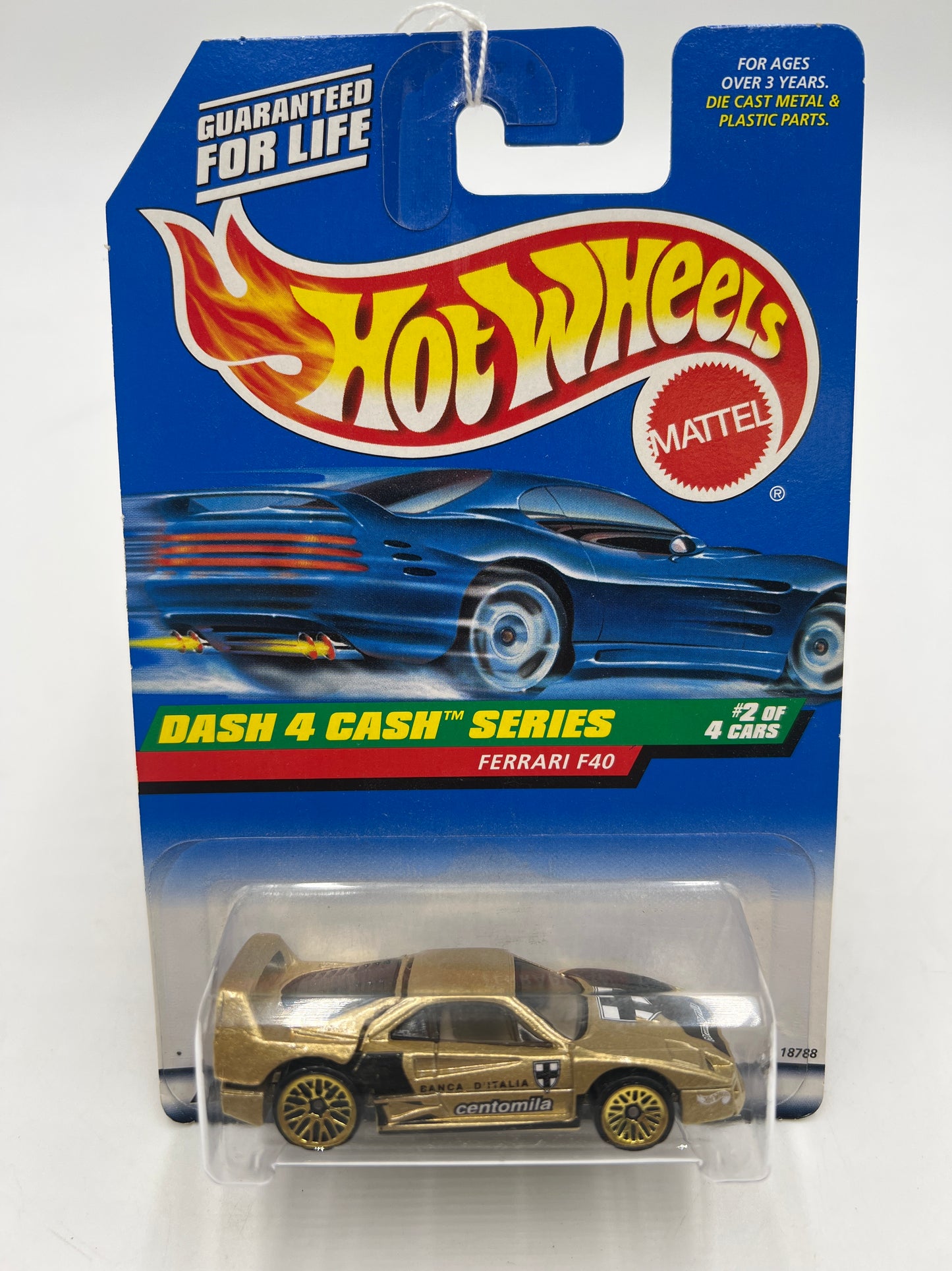 1998 Hot Wheels #722 Dash 4 Cash Ferrari F40 101G