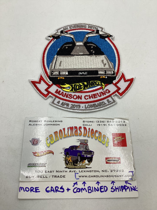 Hot wheels 2019 19th Nationals Lombard IL Dinner 1981 Delorean DMC 12 Patch