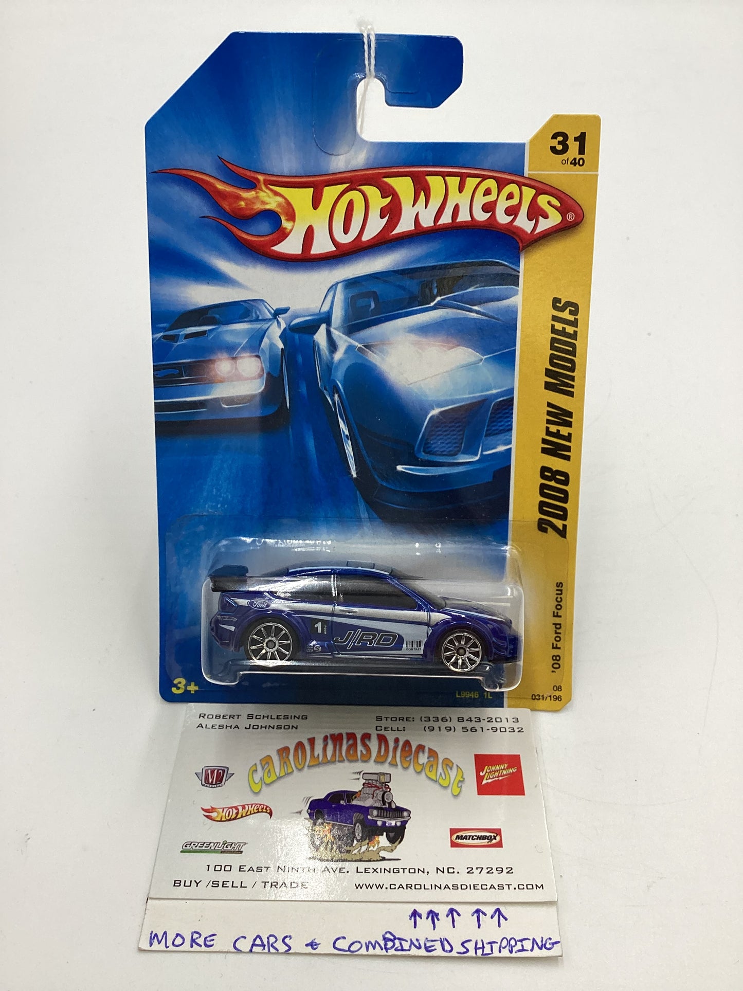 2008 Hot Wheels New Models #31 08 Ford Focus Blue 20H