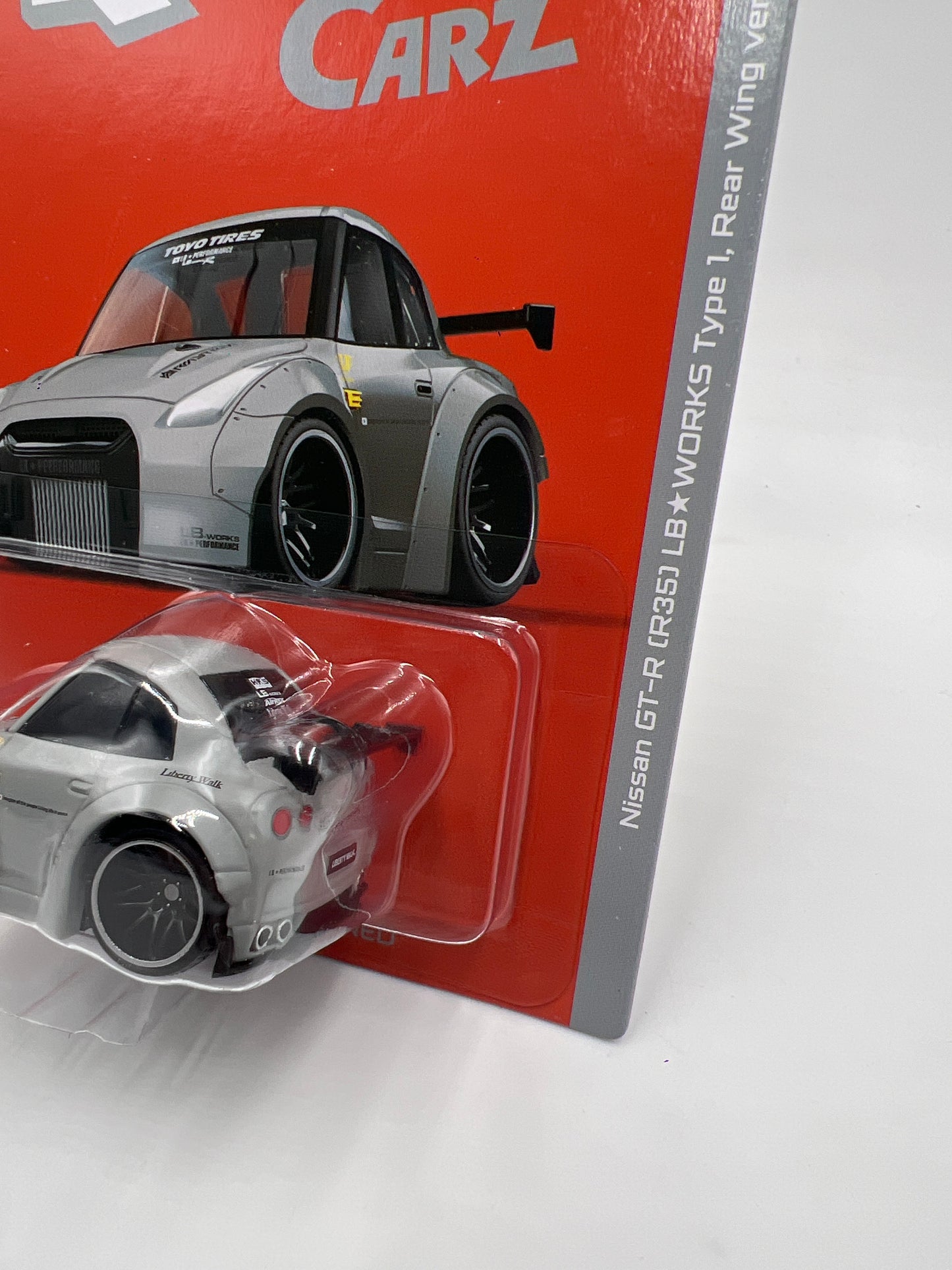 Mini GT Qube Carz Liberty Walk #2 Nissan GT-R R35 LB Works Type 1 Rear Wing Ver 1 Matte Grey 177E