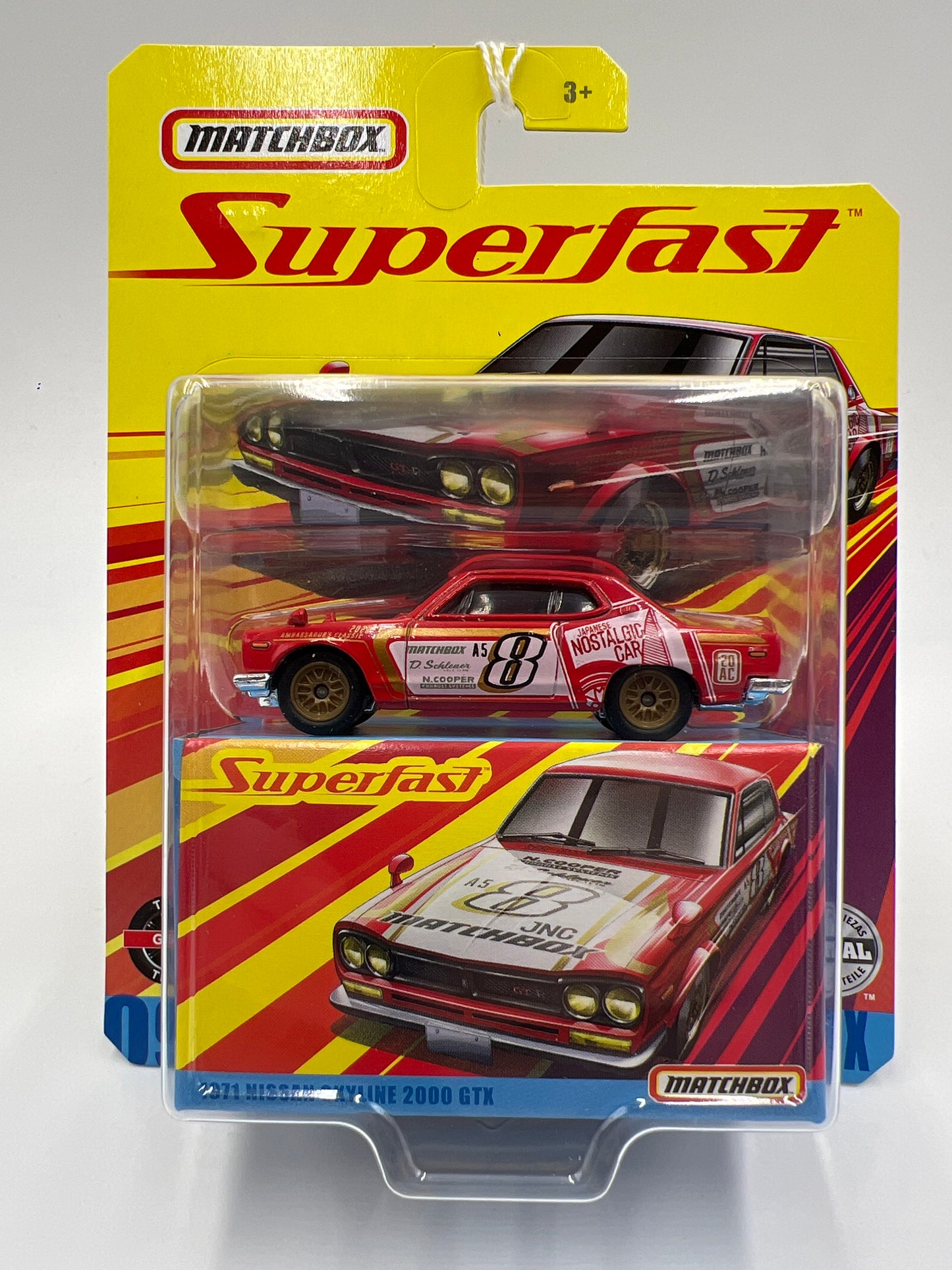 Matchbox Superfast #9 1971 Nissan Skyline 2000 GTX Red 173F