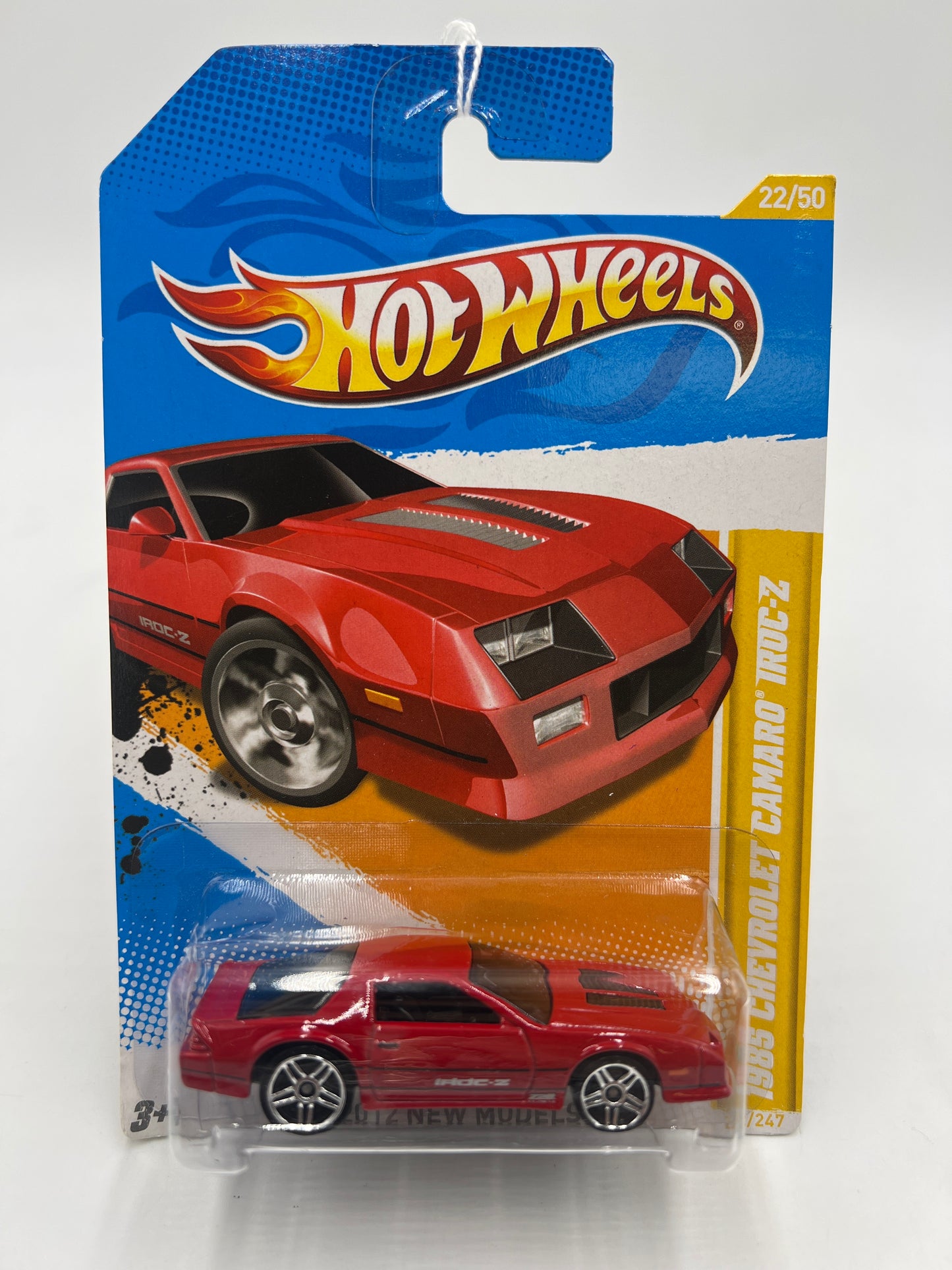 2012 Hot Wheels New Models #22 1985 Chevrolet Camaro IROC-Z Red *Bad Blister* 13B