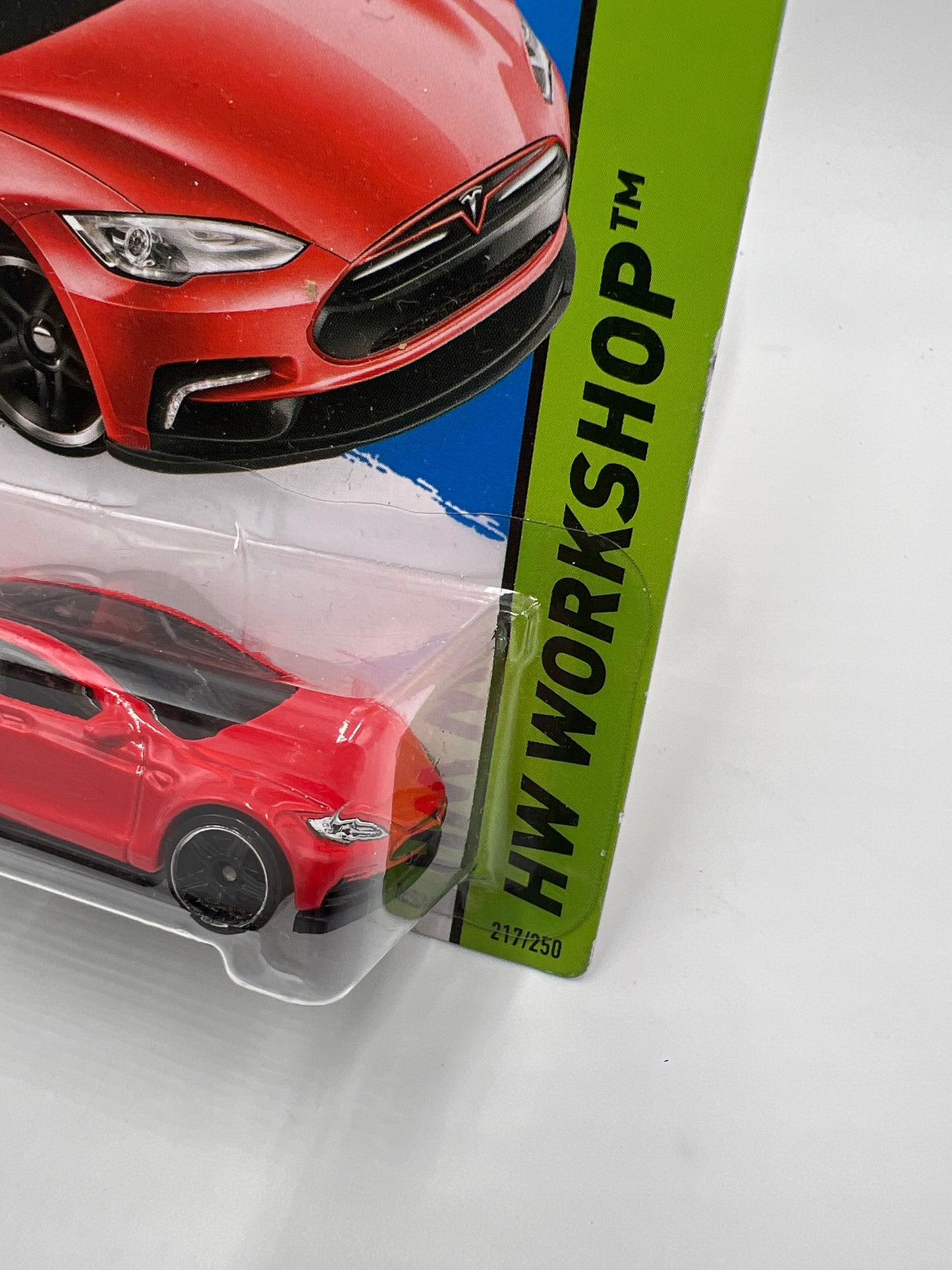 2015 Hot Wheels Workshop #217 Tesla Model S Red