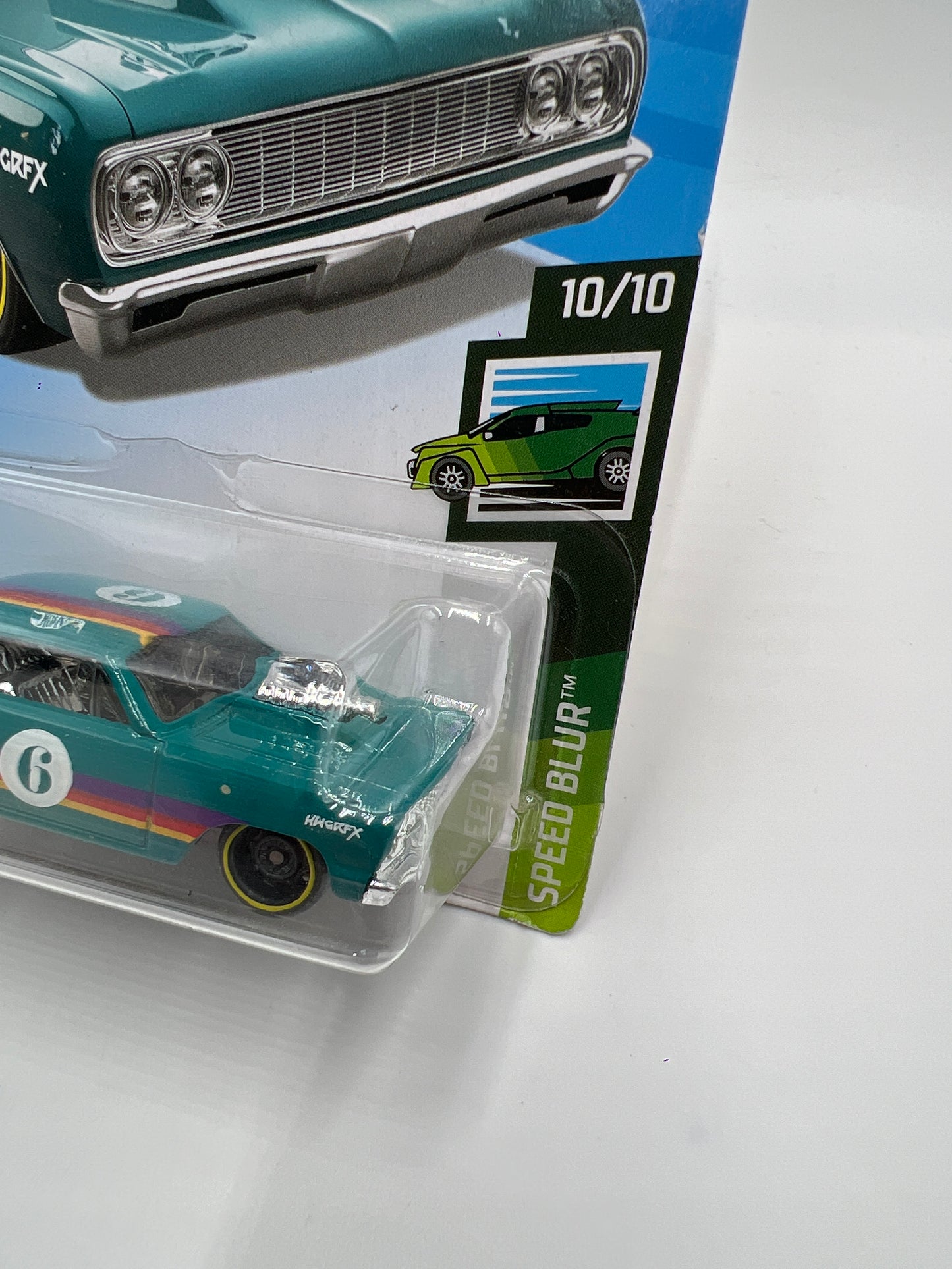 2019 Hot Wheels Speed Blur #62 64 Chevy Chevelle SS Teal 8C