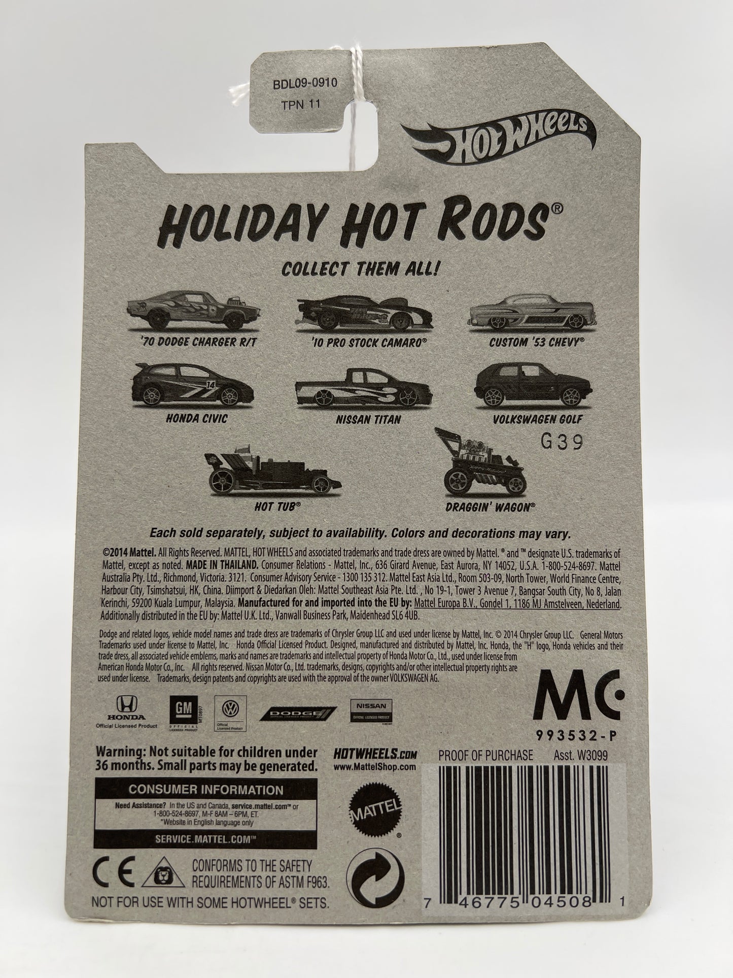 2014 Hot Wheels Holiday Hot Rods #3 Nissan Titan Green SR