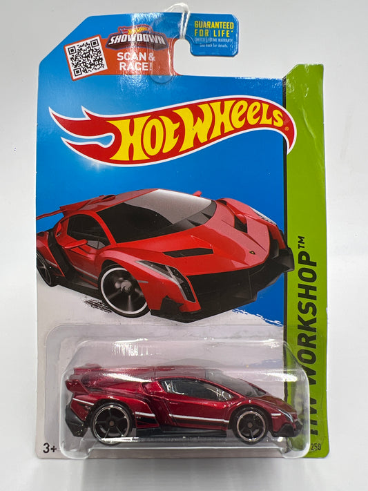 2015 Hot Wheels Workshop #189 Lamborghini Veneno Red