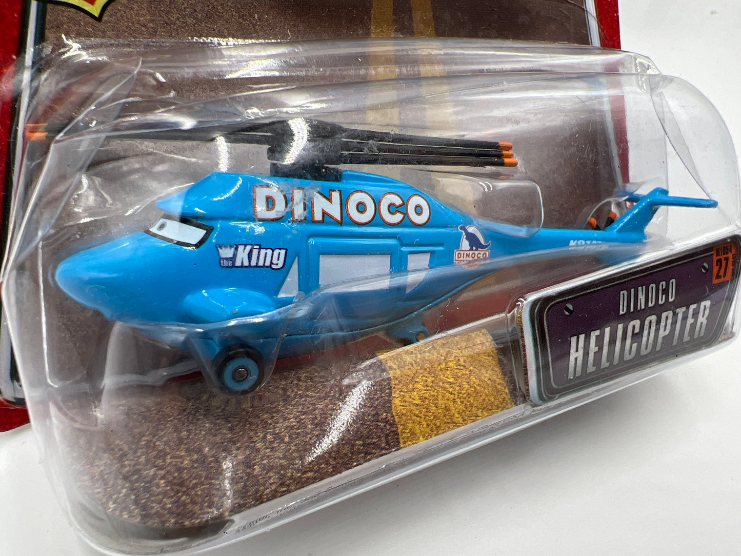 Disney Pixar The World Of Cars #27 Dinoco Helicopter Blue (Crushed Blister) 141A