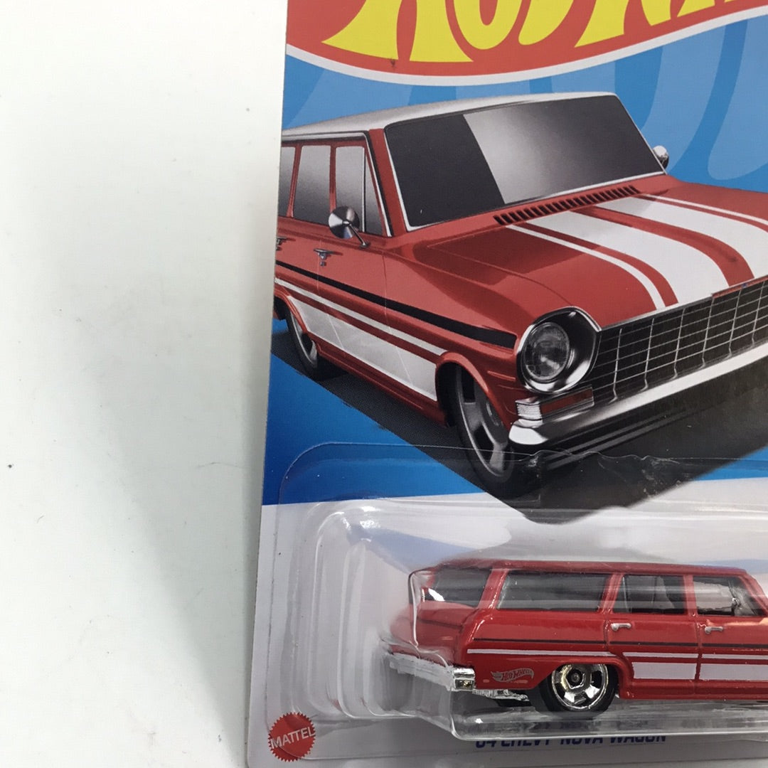2023 hot wheels M case #222 64 Chevy Nova Wagon 13G