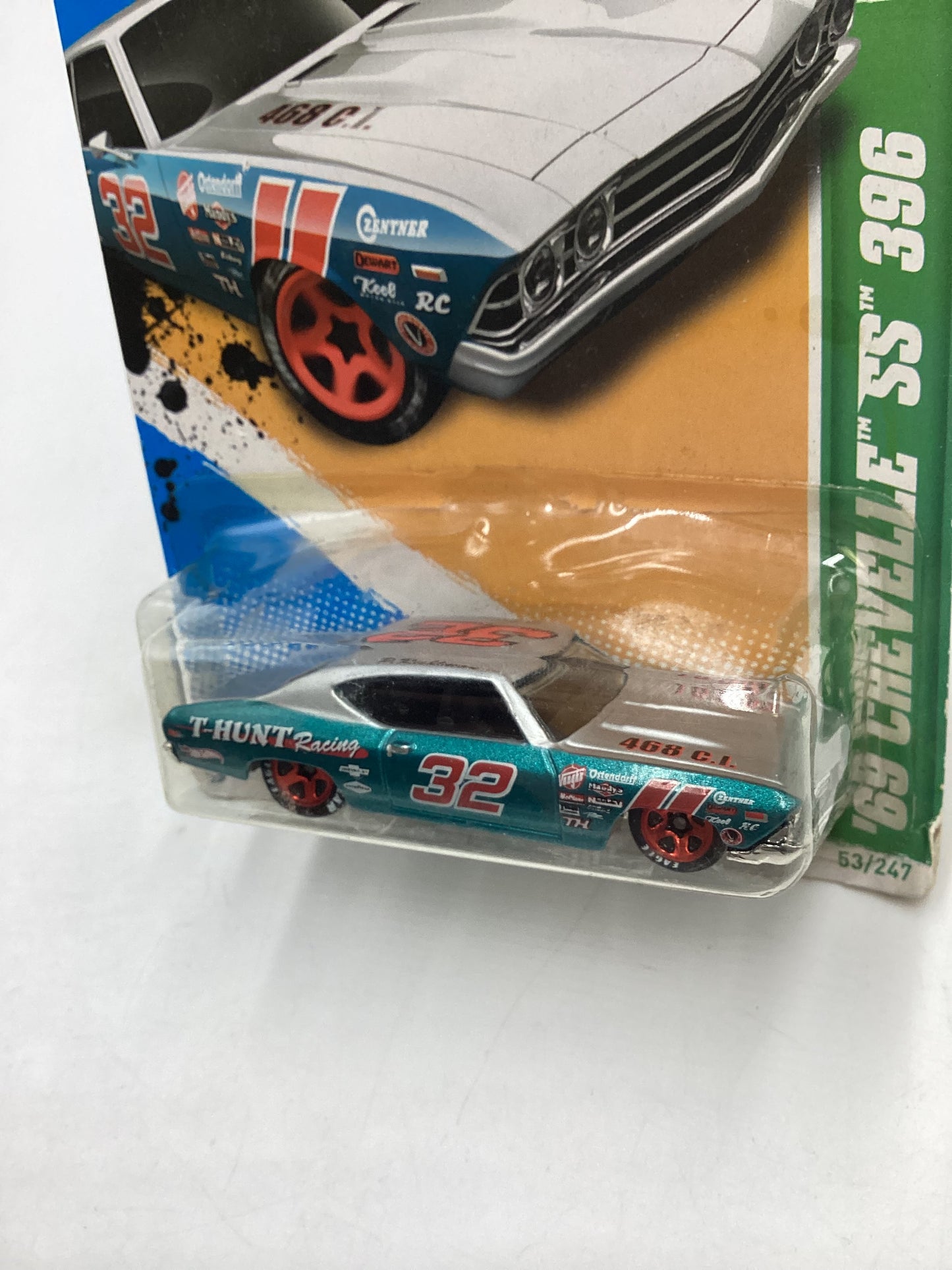 2012 Hot Wheels Treasure Hunt #53 70 Chevelle SS 396 (Bad Card)