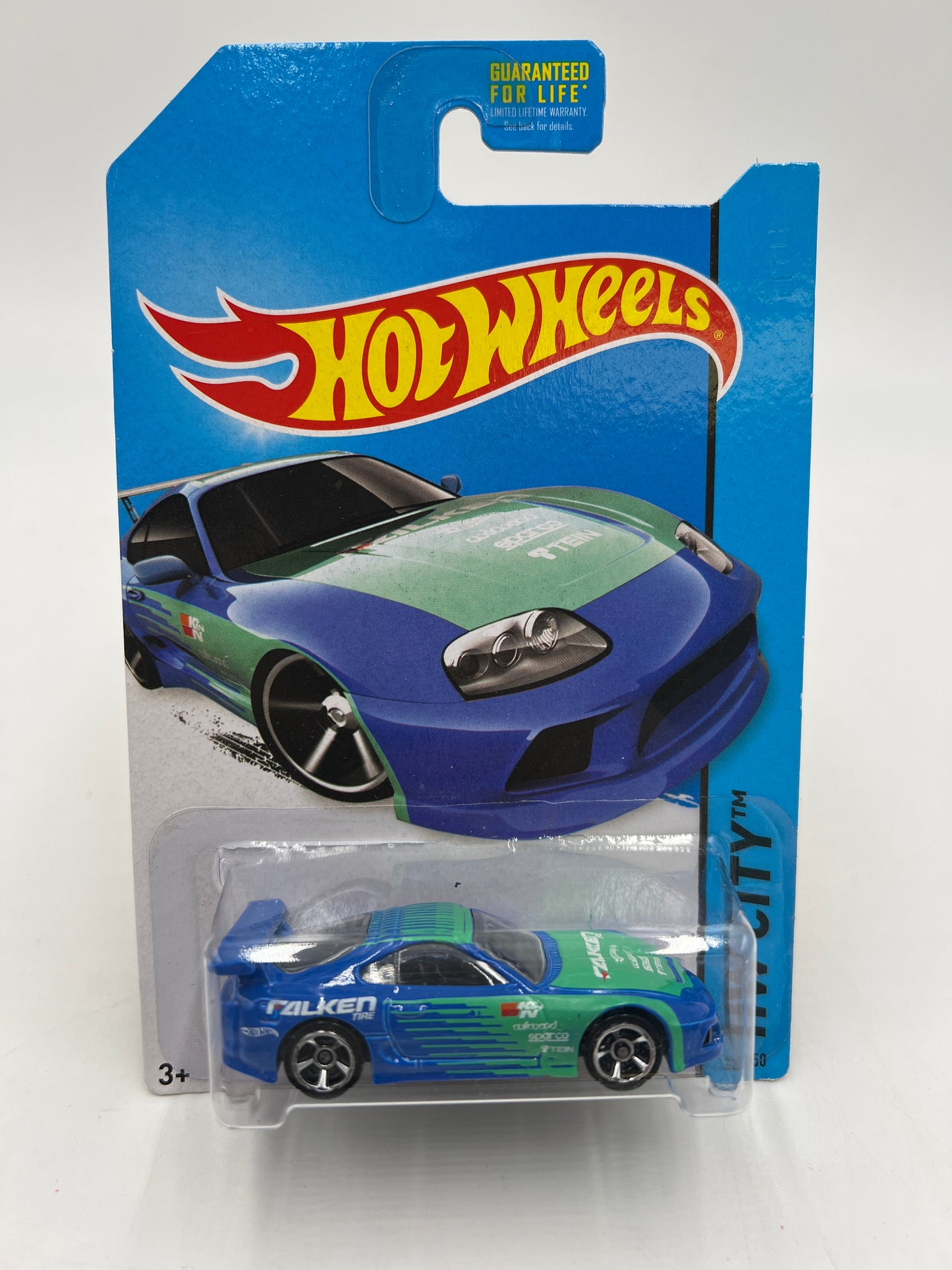 2014 Hot Wheels City #22 Toyota Supra Falken W/Protector