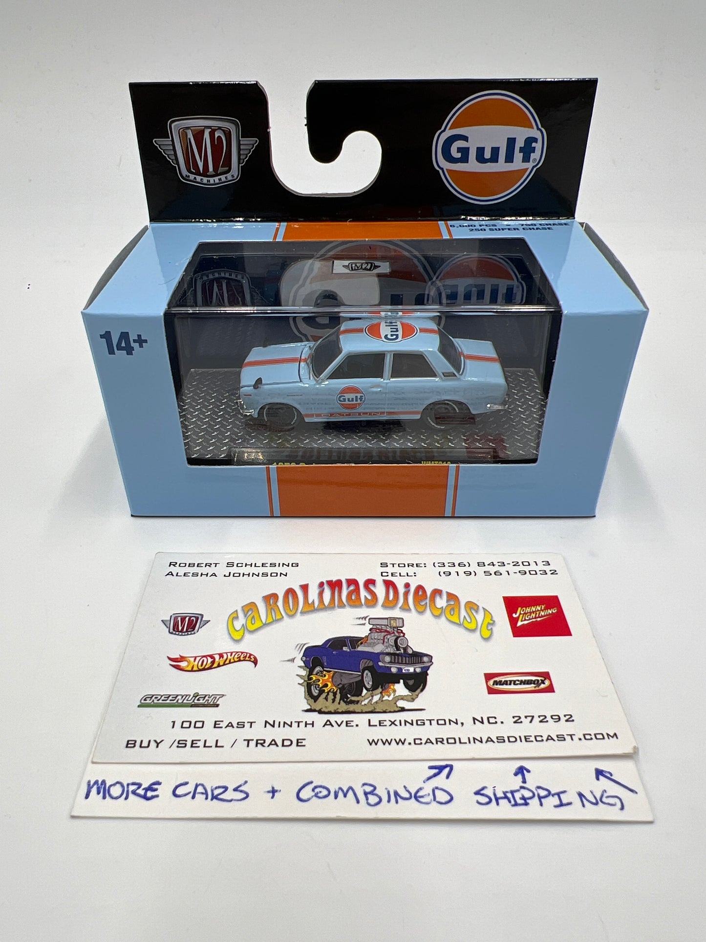 M2 Machines Walmart Exclusive Gulf Set 1970 Datsun 510 Gulf Blue WMTS19