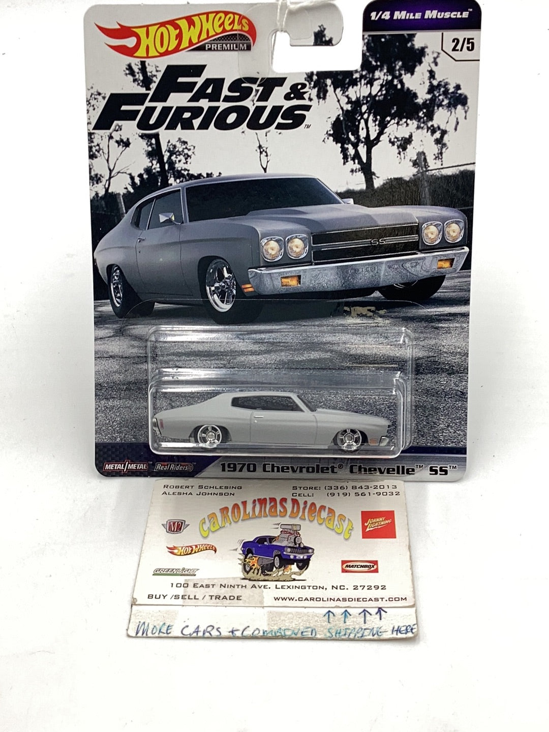 Hot wheels premium fast and furious 1/4 mile Muscle 1970 Chevrolet Chevelle SS 247B