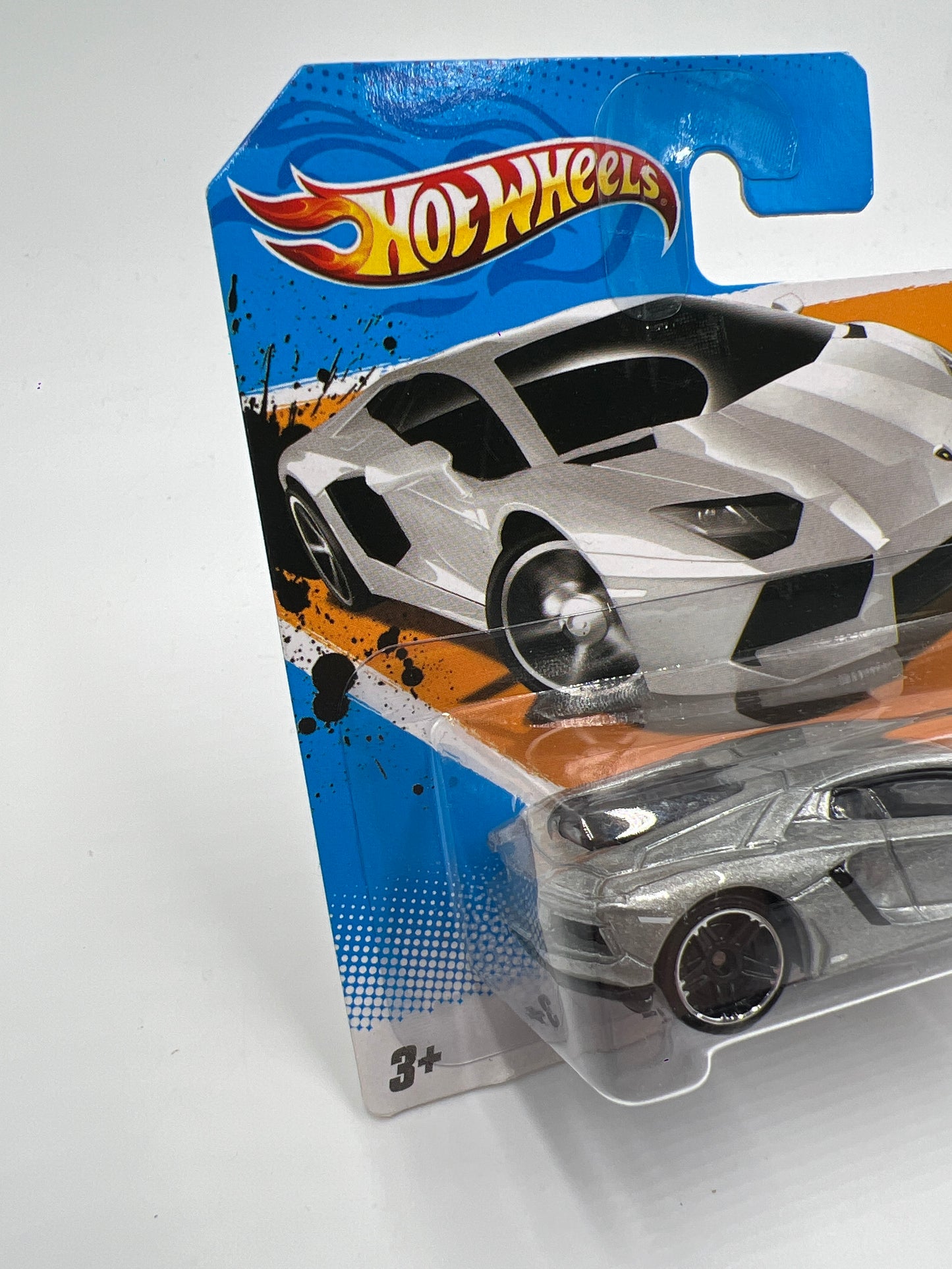 2012 Hot Wheels Short Card Premiere #12 Lamborghini Aventador LP 700-4 Silver W/Protector 1