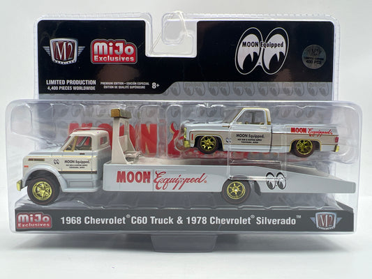 M2 Machines MJS03 MiJo Exclusives CHASE 1/400 Mooneyes 1968 C60 Truck & 1978 Chevrolet Silverado VHTF