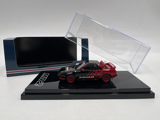 HJ64 Diecast Model 1/64 Yokohama Advan Toyota MR2 1600G-Limited Super Charger Red/Black
