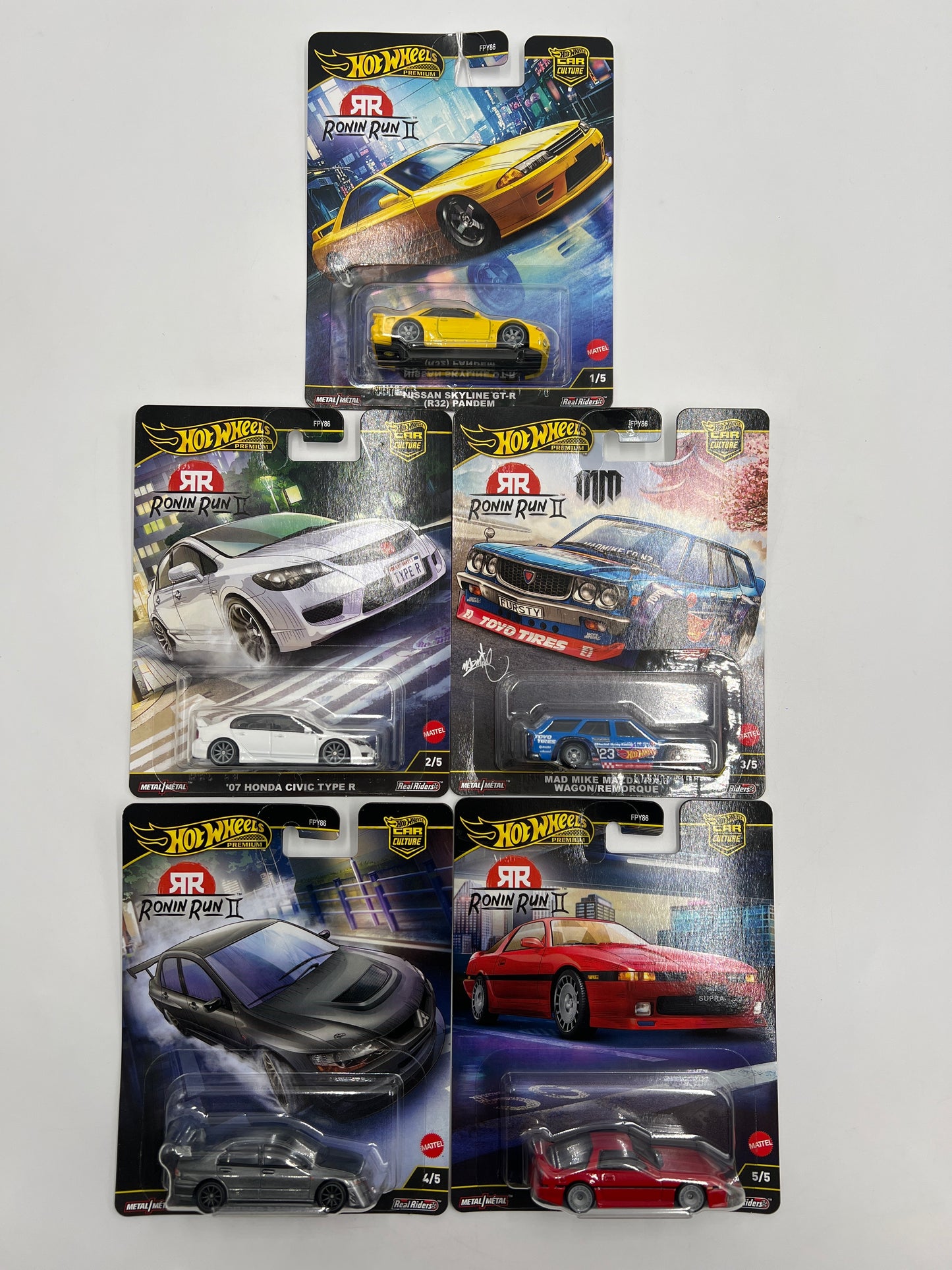 2025 Hot Wheels Car Culture Premium Ronin Run II Complete Set Of 5