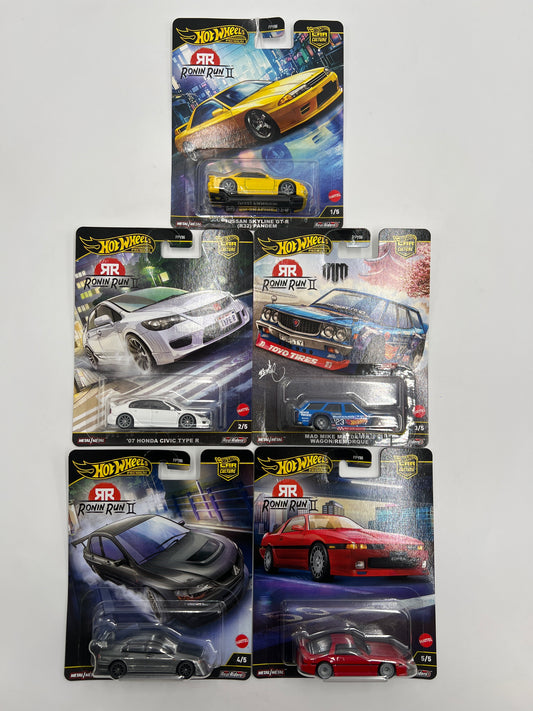 2025 Hot Wheels Car Culture Premium Ronin Run II Complete Set Of 5
