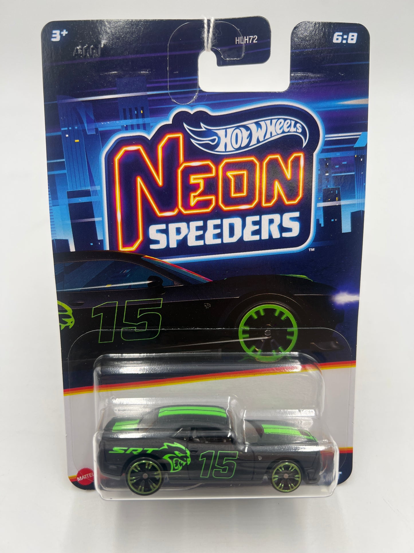 2024 Hot Wheels Neon Speeders 6/8 15 Dodge Challenger SRT Hellcat 160Q