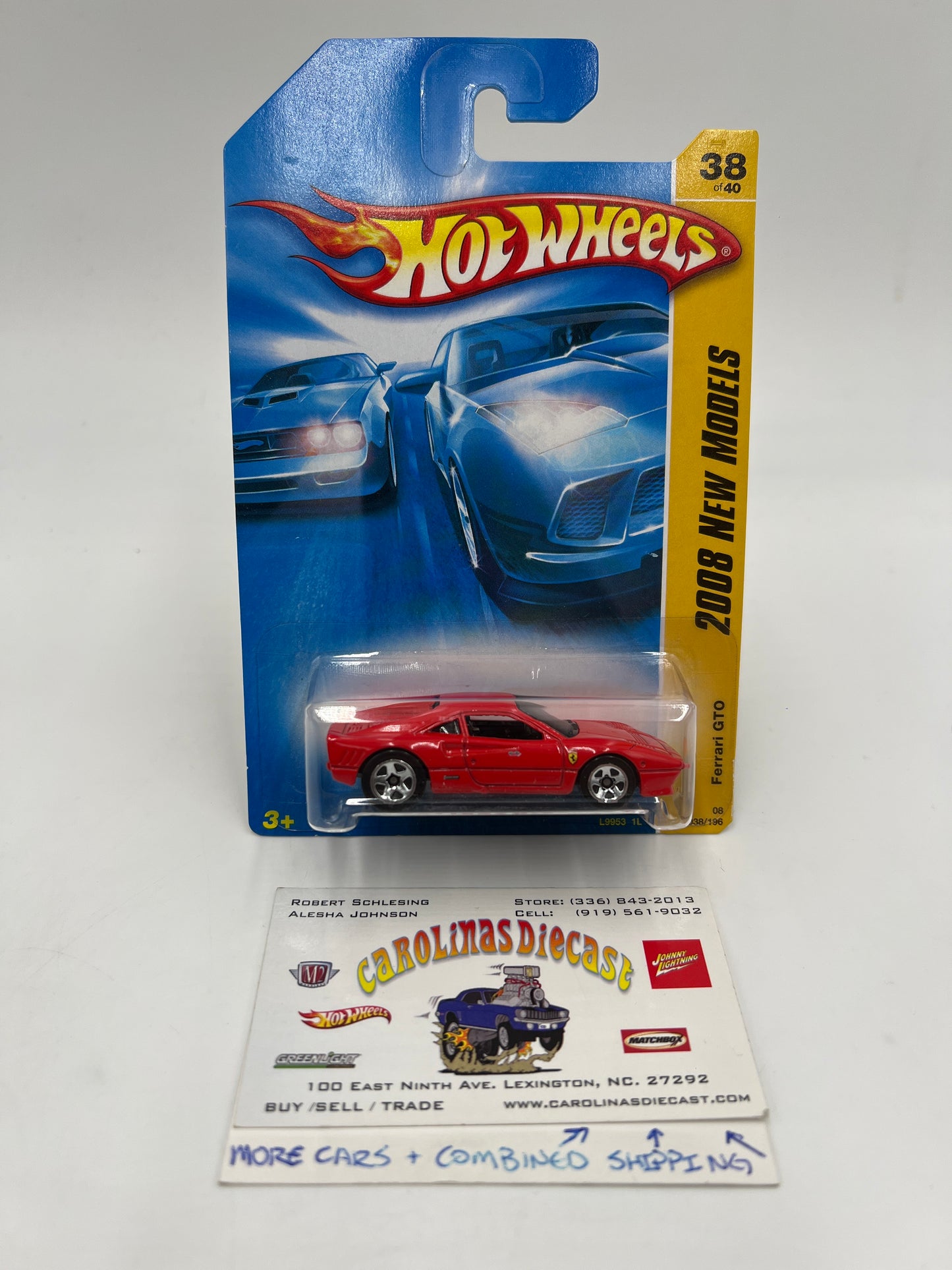 2008 Hot Wheels New Models #38 Ferrari GTO Red W/Protector