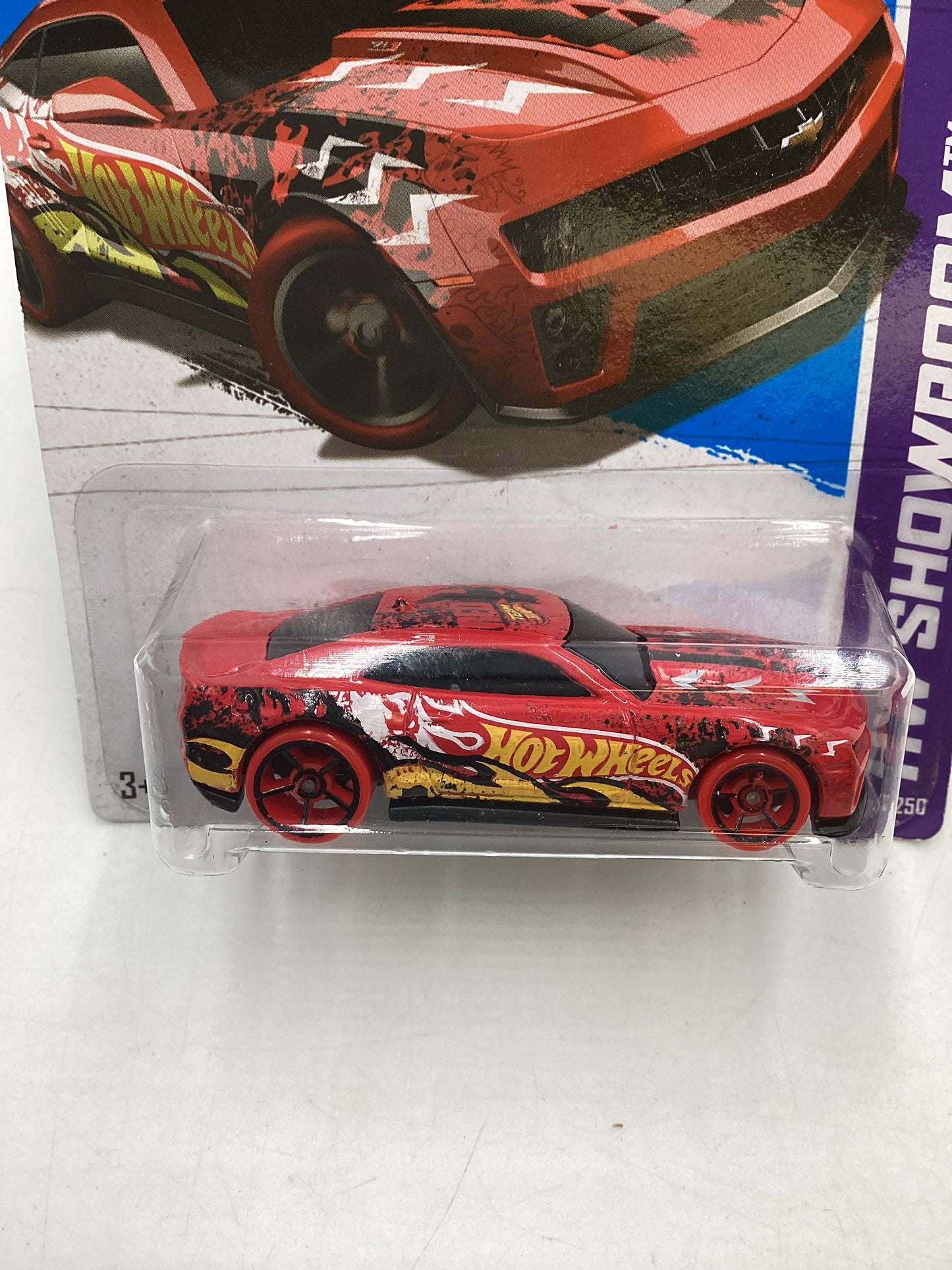 2013 Hot Wheels #192 12 Camaro ZL1 Red 3B