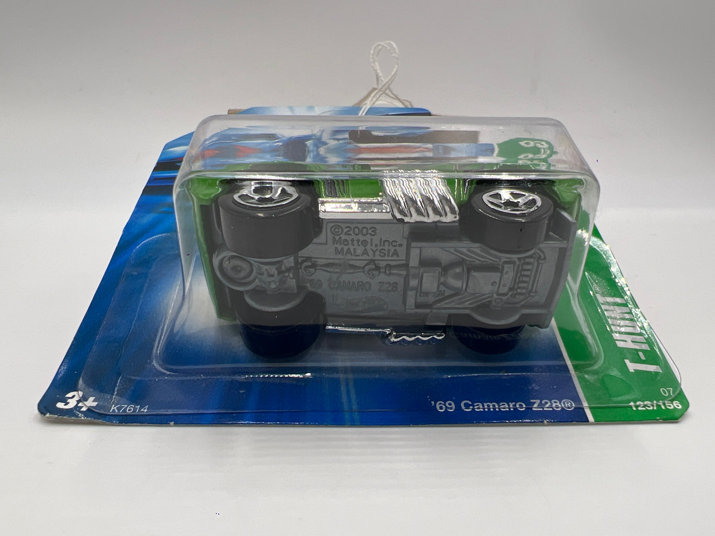 2007 Hot Wheels Short Card Treasure Hunt #123 69 Camaro Z28 Green Tooned 282B