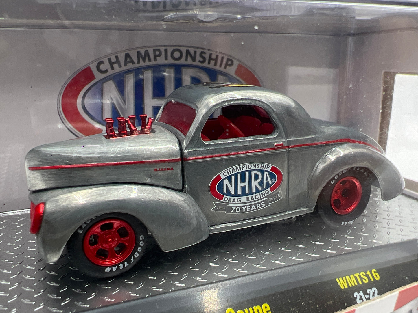 M2 Machines Walmart Exclusive RAW CHASE 1/250 NHRA 70 Years 1941 Willys Coupe WMTS16