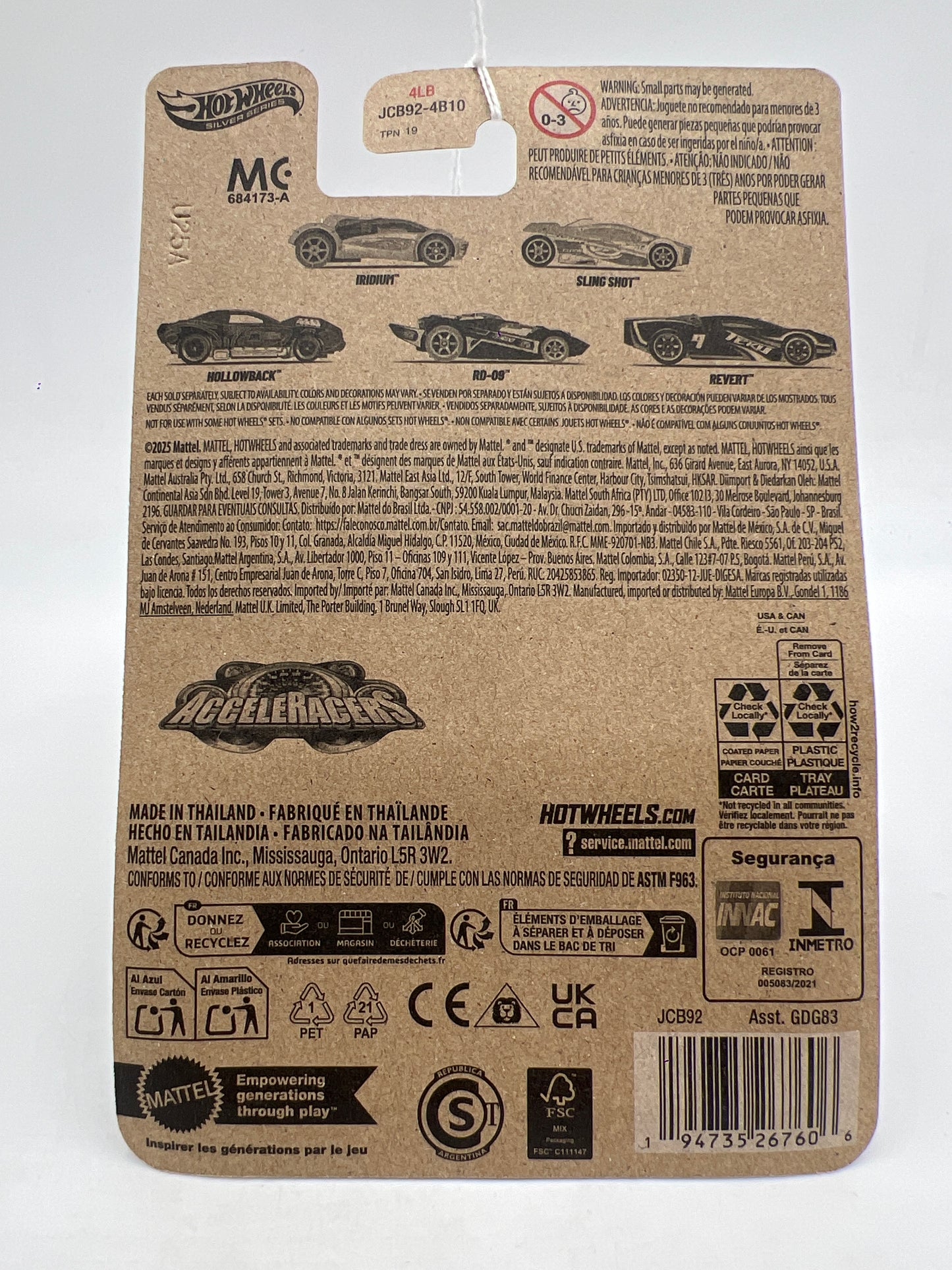 2025 Hot Wheels Silver Series Acceleracers #1 Iridium 151E