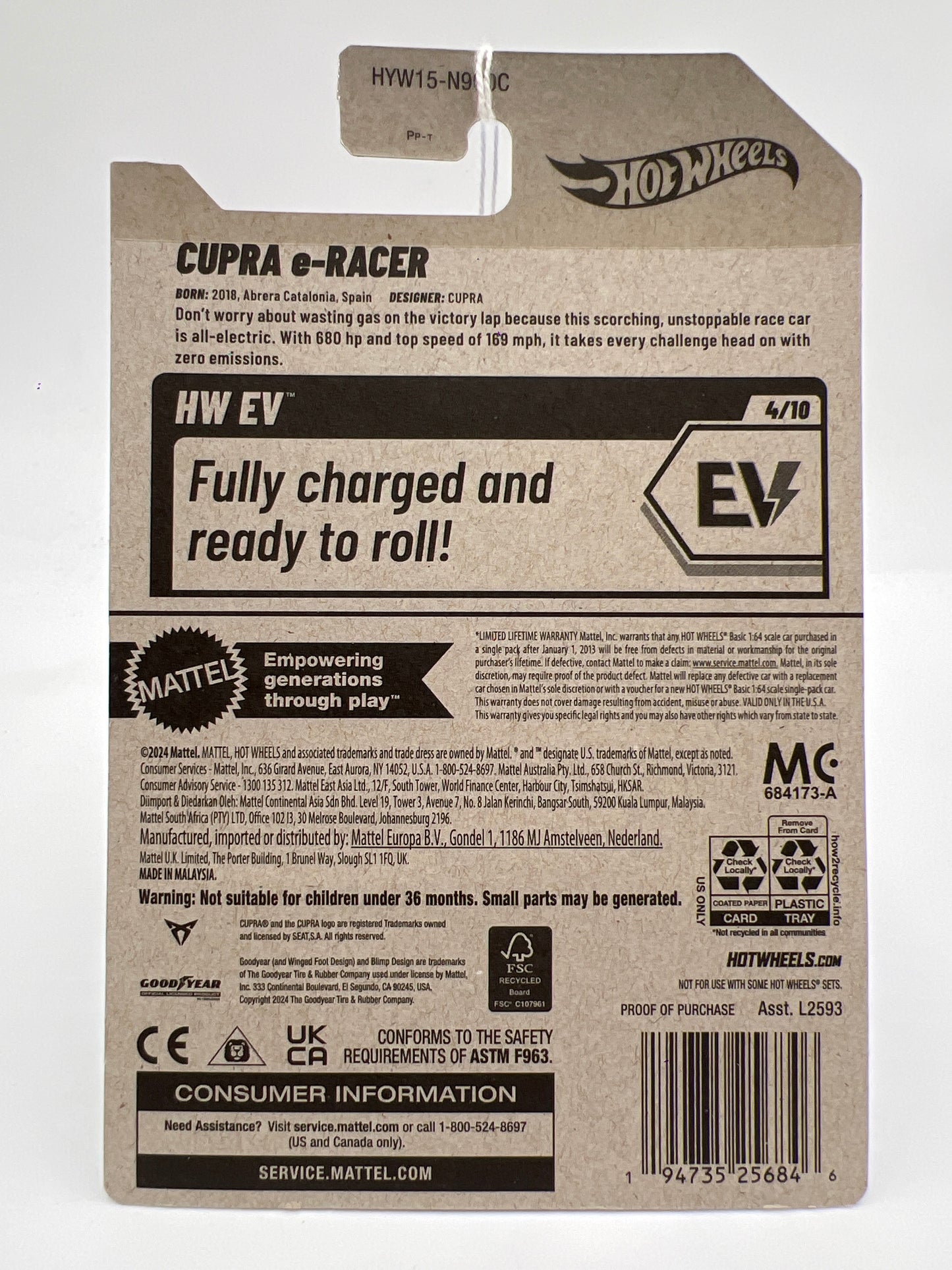 2025 Hot Wheels C Case #72 Cupra e-Racer Purple 66i