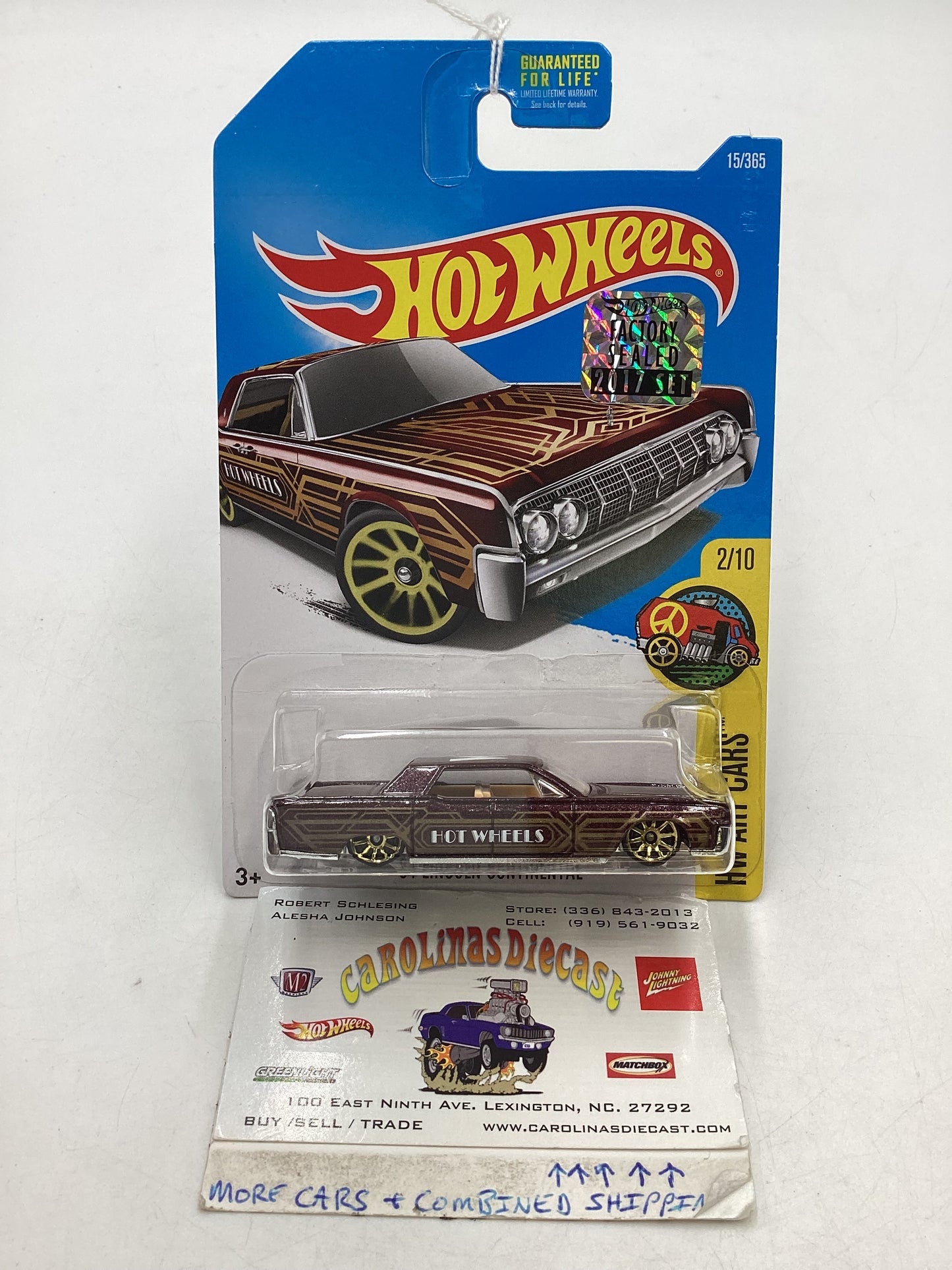 2017 Hot Wheels Factory Sealed #15 1964 Lincoln Continental Brown 51E