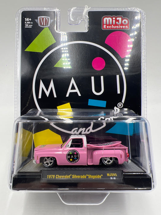 M2 Machines MiJo Exclusives MJS95 Maui And Sons 1979 Chevrolet Silverado Stepside Pink