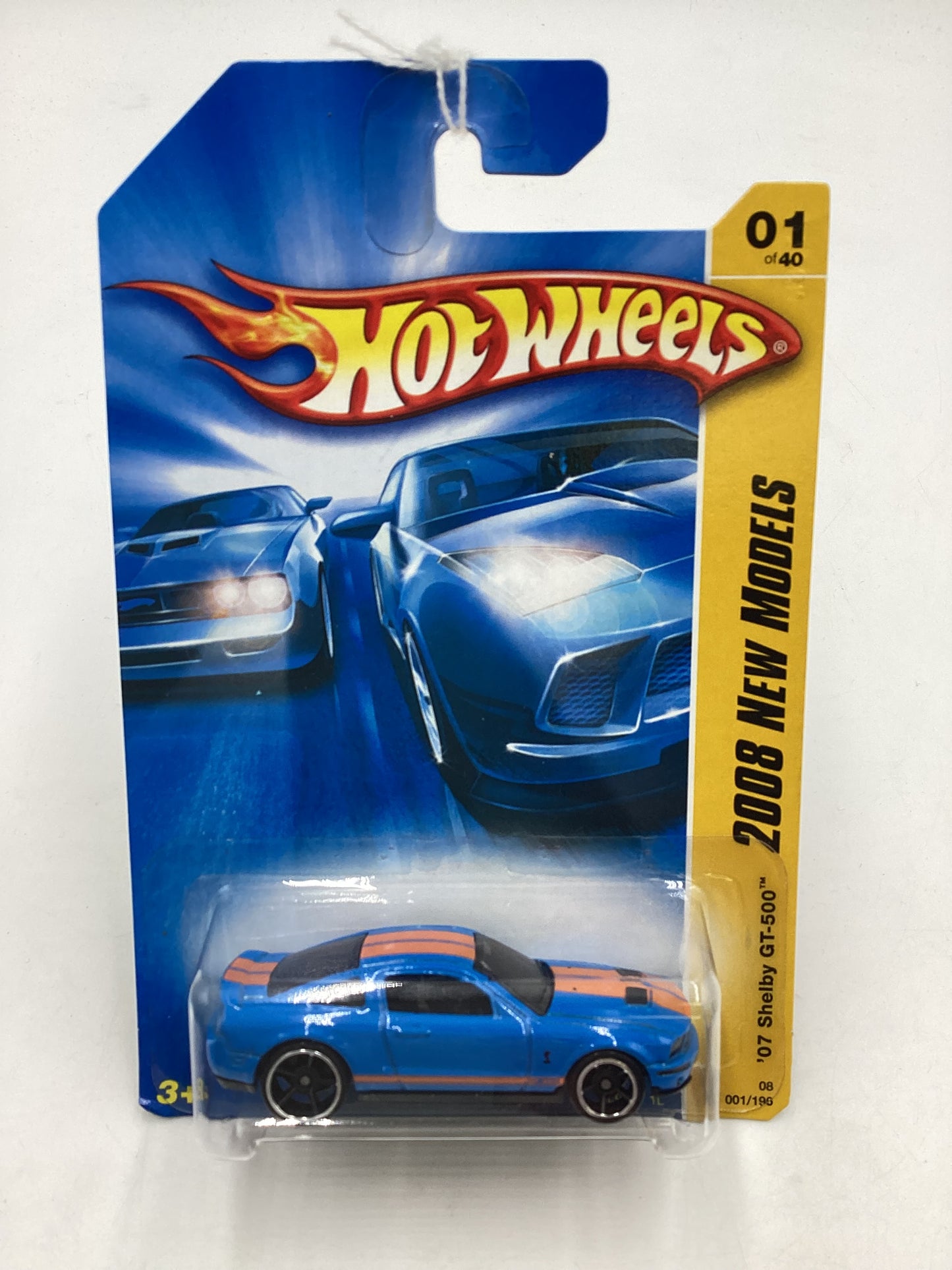 2008 Hot Wheels New Models #001 07 Shelby GT-500 Blue 24G