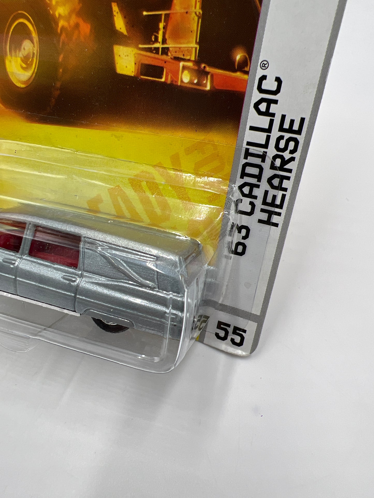 Matchbox City Action #55 63 Cadillac Hearse Silver Card Not Perfect 206C