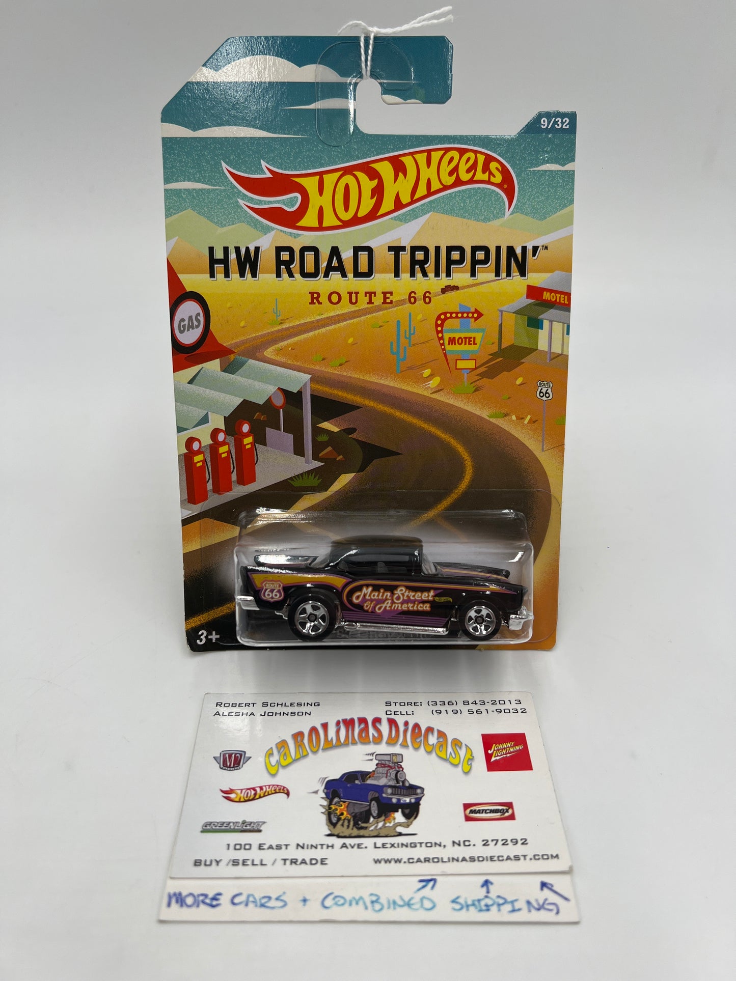 2014 Hot Wheels HW Road Trippin #9 57 Chevy Black 161A