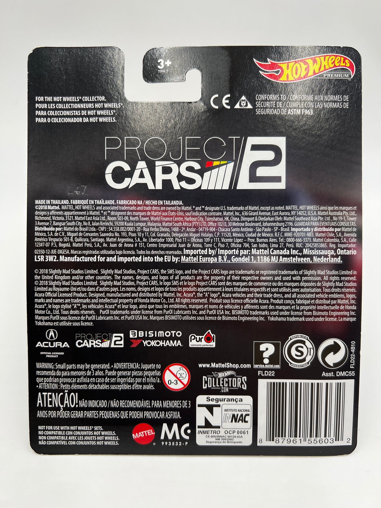 Hot Wheels Premium Project Cars 2 Acura NSX GT3 Advan W/Protector