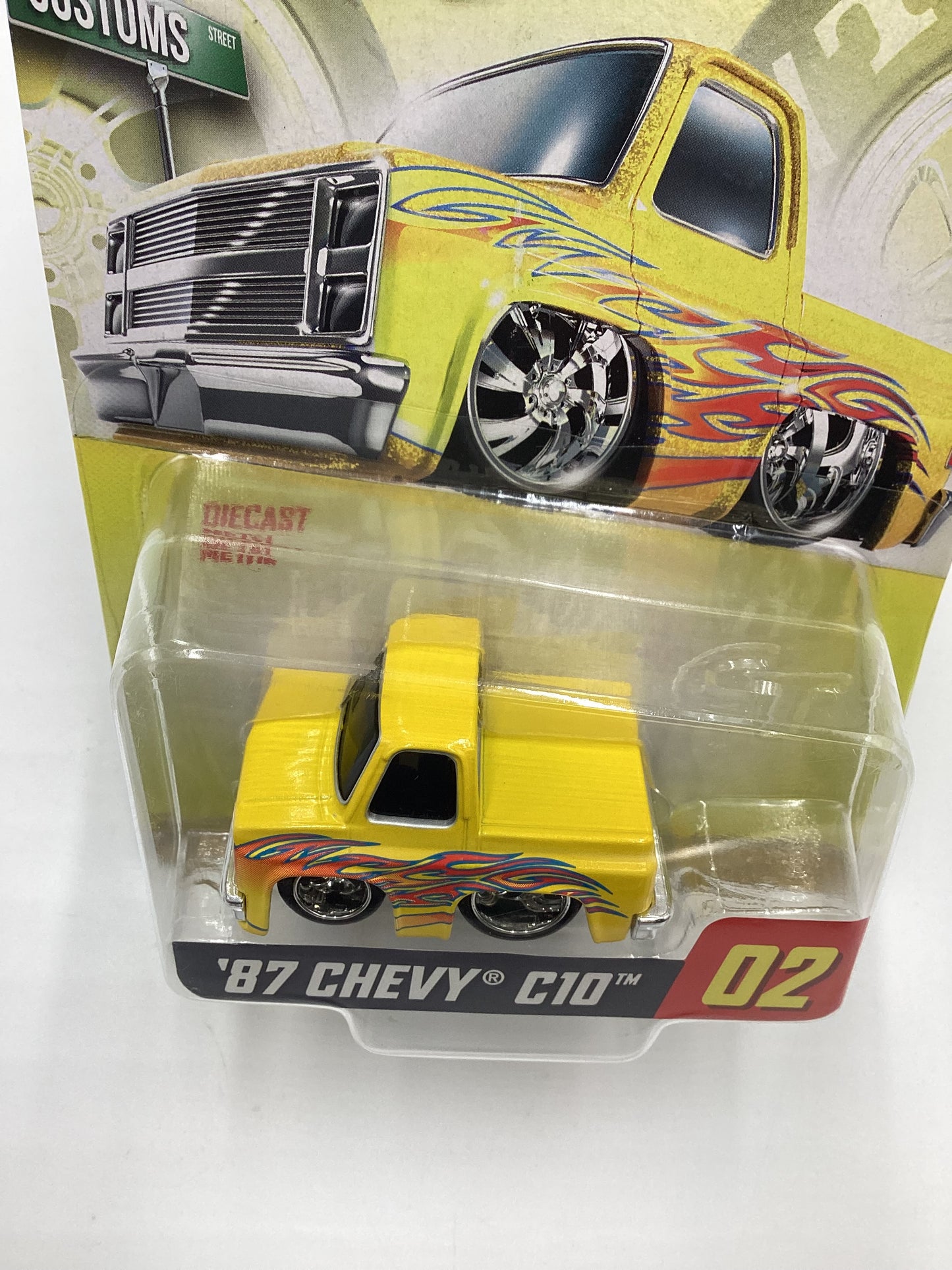 2024 Car Tuned Series 1 #02 87 Chevy C10 Yellow Walgreens Exclusive SR