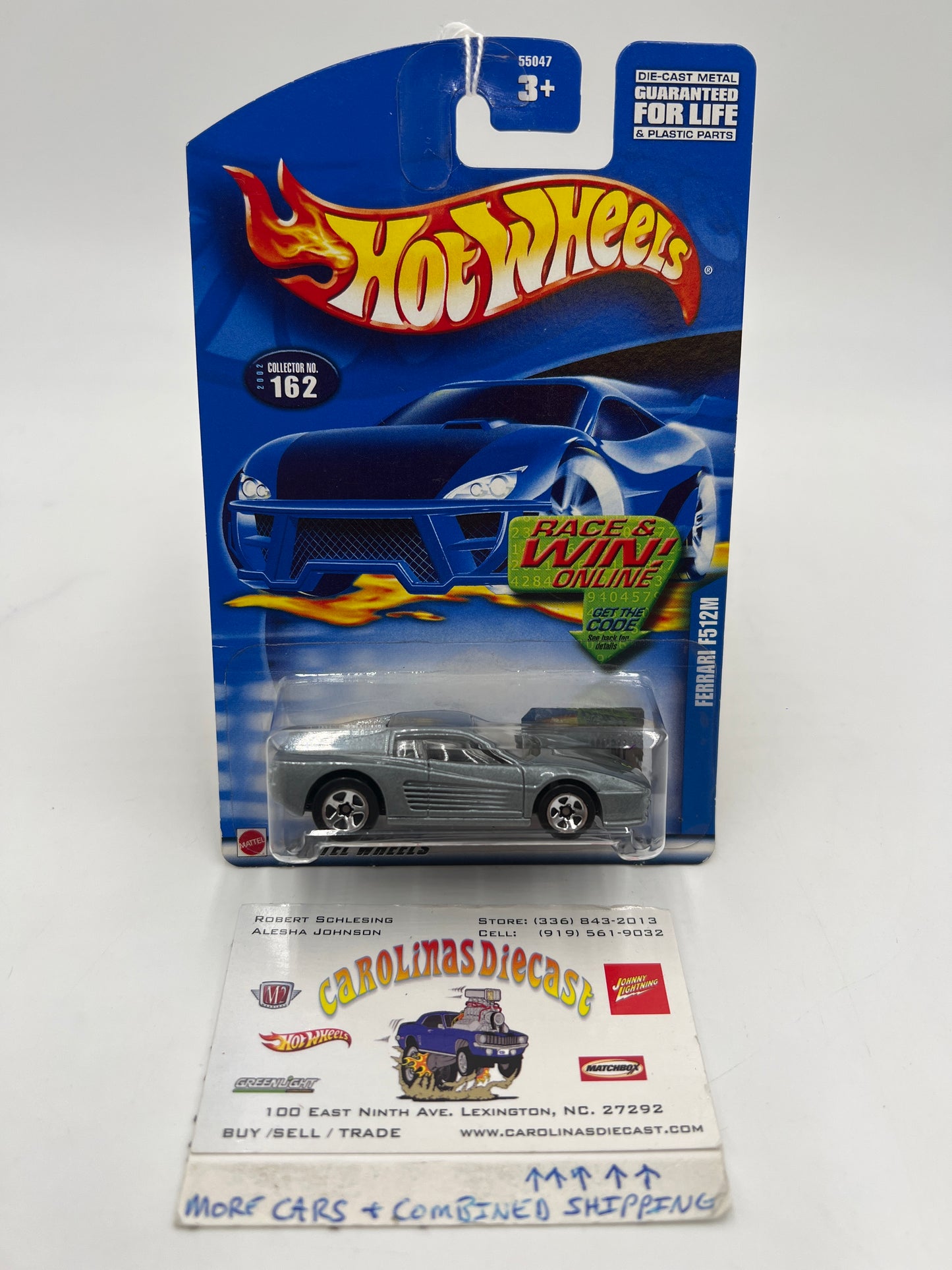 2002 Hot Wheels #162 Ferrari F512M Gray