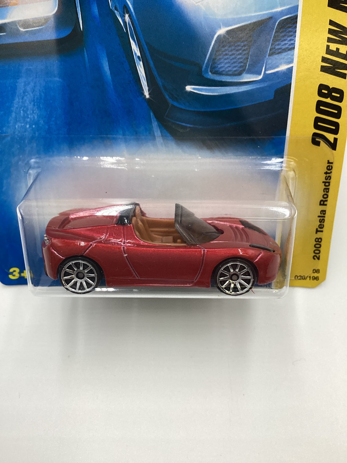 2008 Hot Wheels #026 2008 Tesla Roadster Red 48D