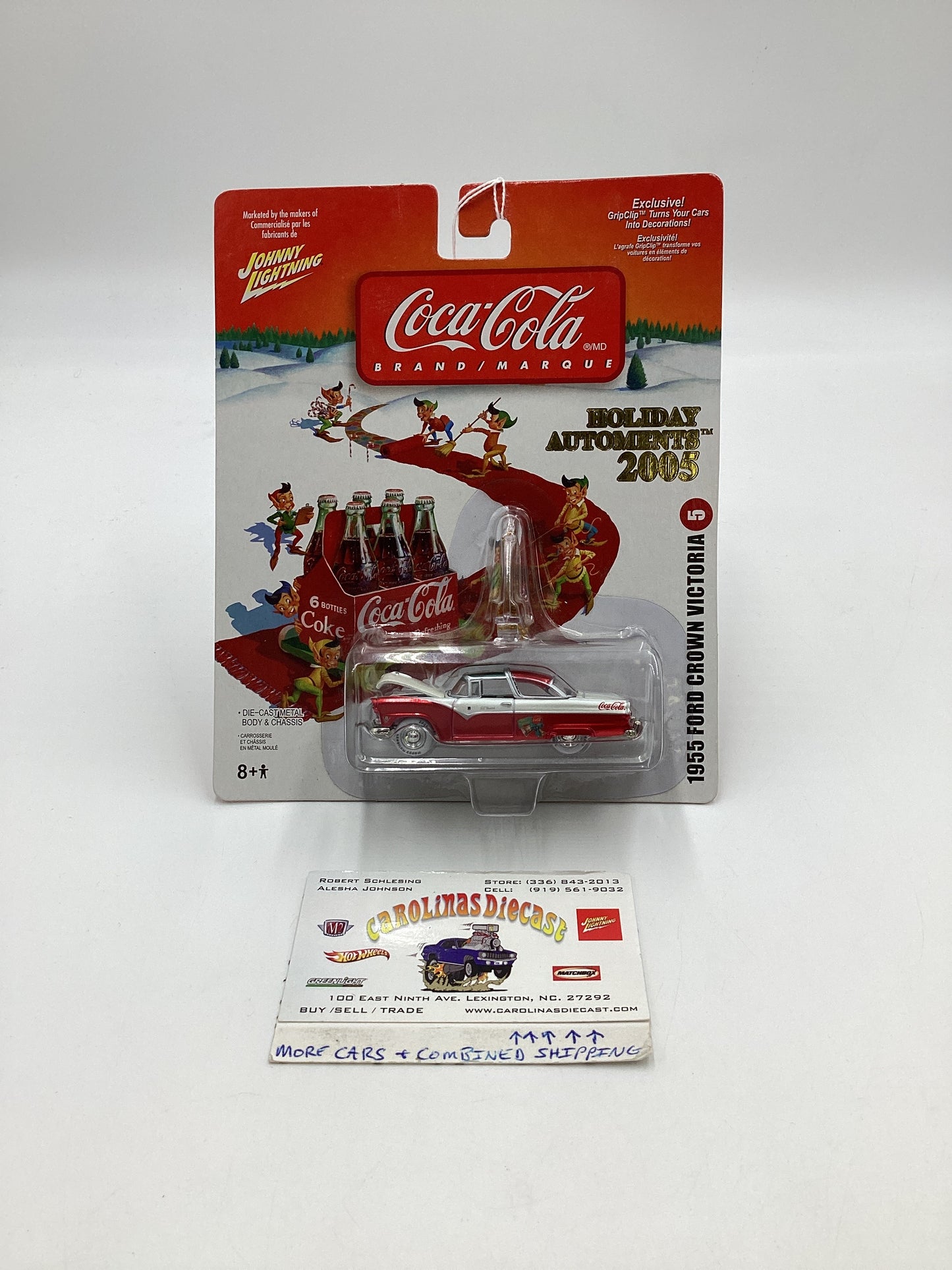 2005 Johnny lightning Holiday Automents #5 1995 Ford Crown Victoria White Lightning Chase