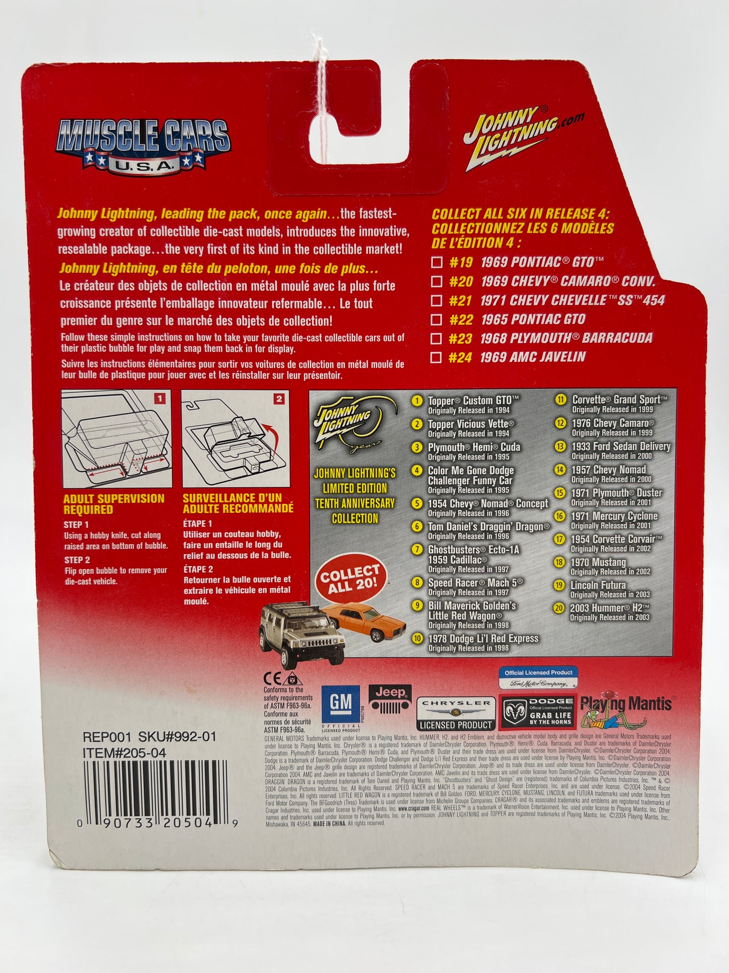 Johnny Lightning Muscle Cars USA #23 1968 Plymouth Barracuda Red 219A