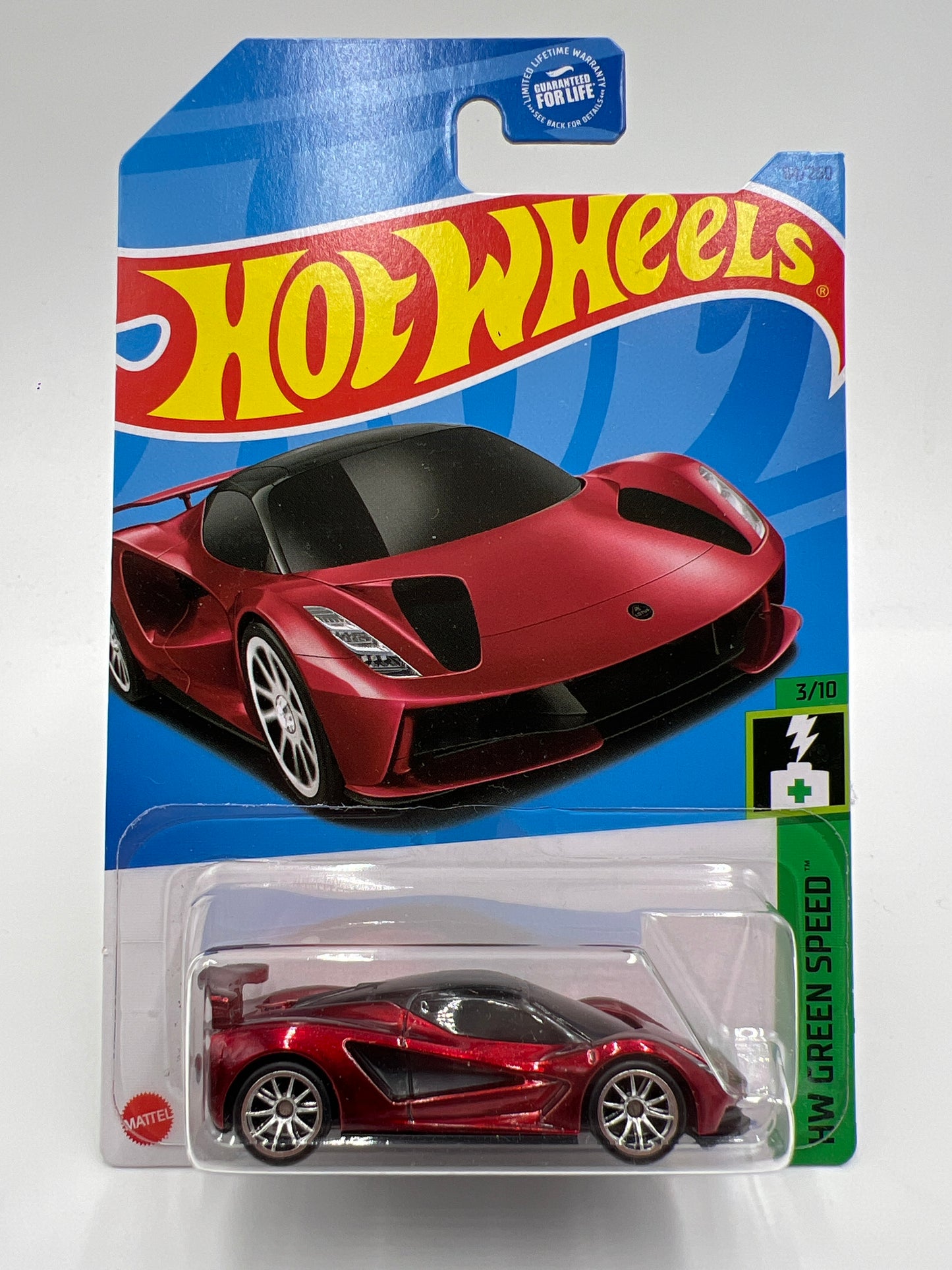 2023 Hot Wheels Super Treasure Hunt #84 Lotus Evija Red W/Protector 2