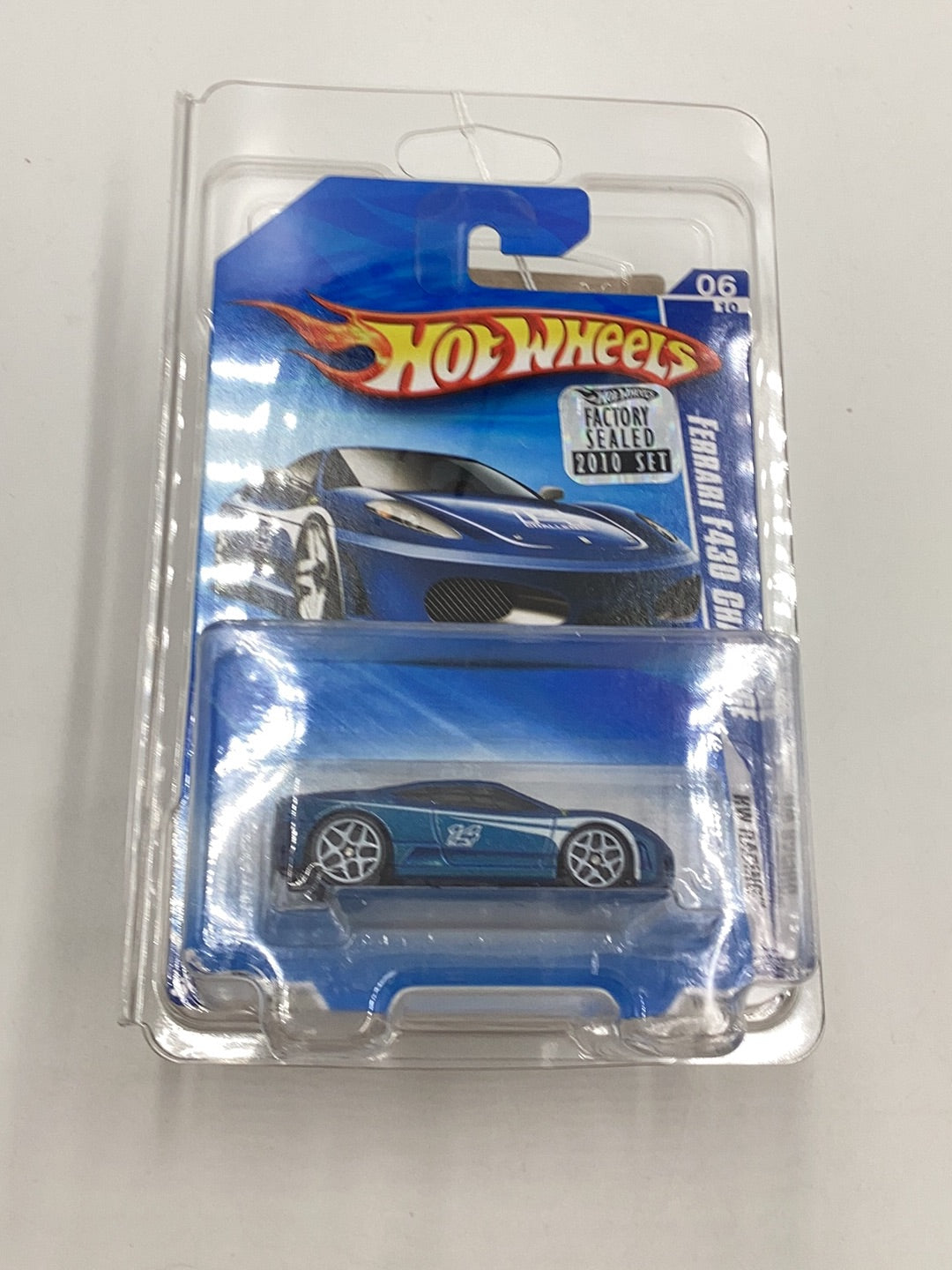 2010 Hot Wheels #154 Ferrari F430 Challenge Toys r Us exclusive factory sealed sticker with protector