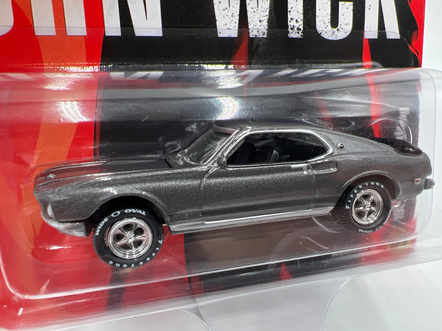 Johnny Lightning Pop Culture John Wick Release 2 #5 1969 Ford Mustang Gray