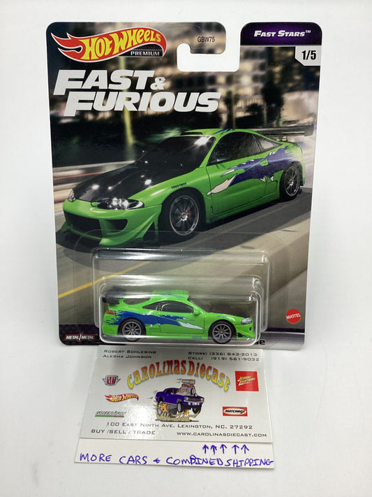 Hot Wheels Premium Fast & Furious Fast Stars #1 Mitsubishi Eclipse Green W/Protector (1)